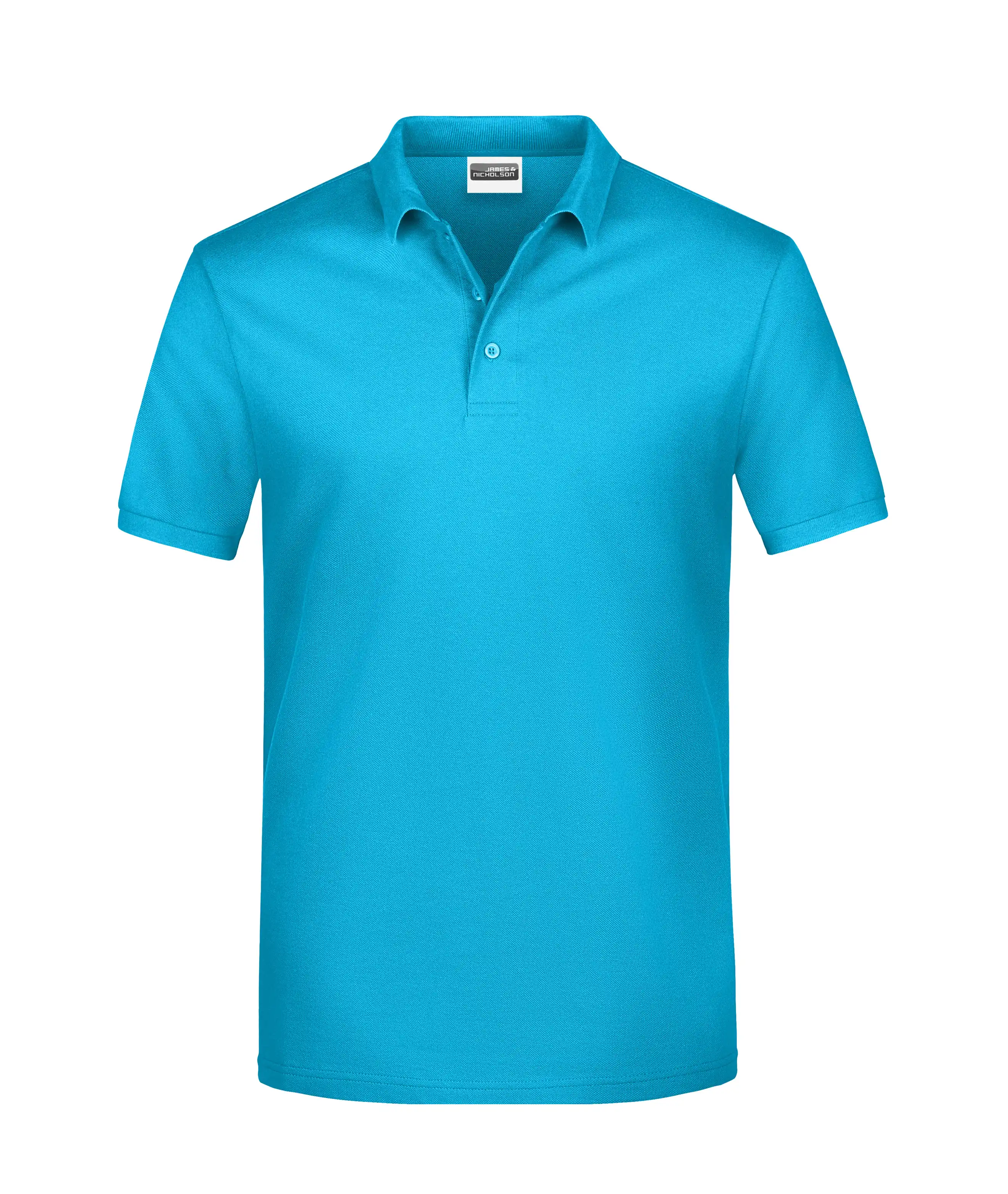 Basic Polo-Shirt "JN792" in turquoise, 4XL - Bild 1