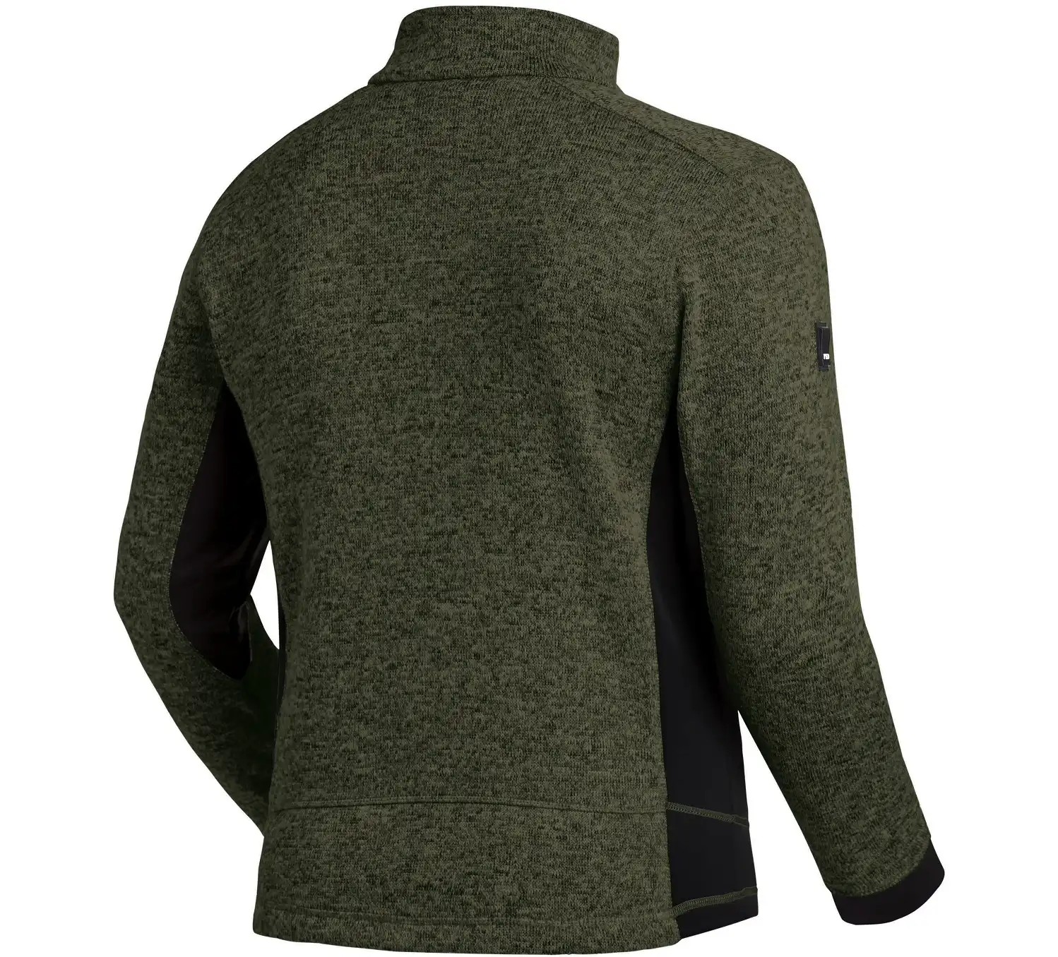 Strick Fleecejacke "CHRISTOPH" in oliv/schwarz, L - Thumbnail 2