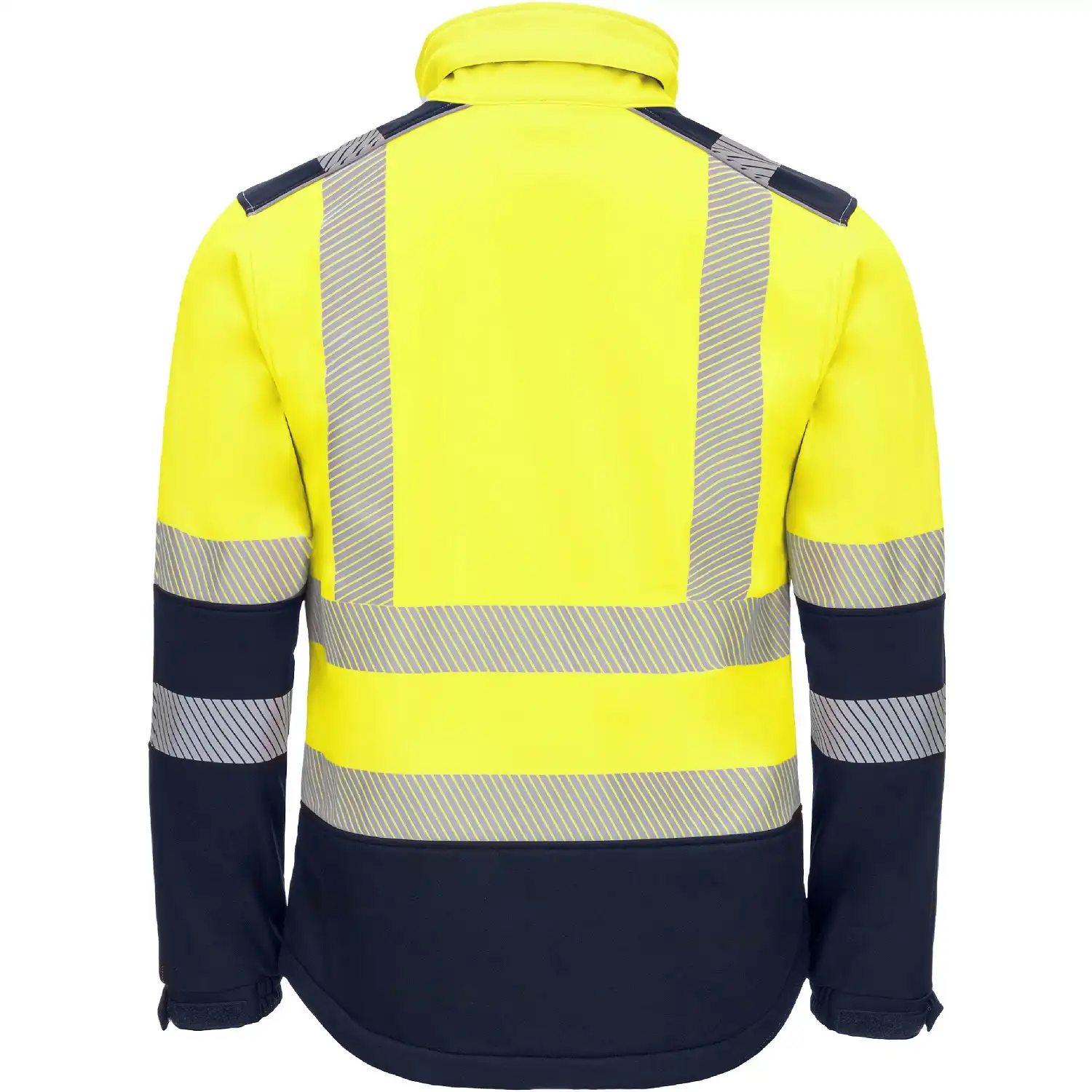 Warnschutz Softshelljacke "MOTION TEX VIZ" in gelb/marine, XXL - Thumbnail 2
