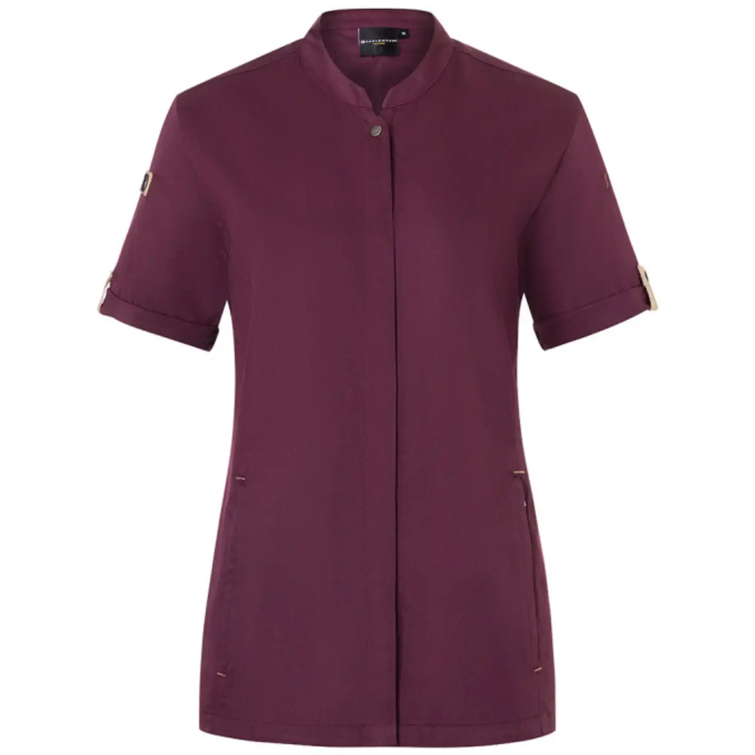 Damen Kochjacke "JF 27" in aubergine, 40 - Thumbnail 1
