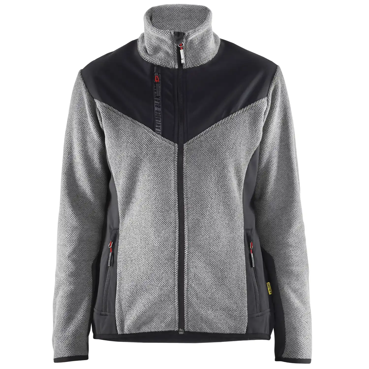 Damen Strickjacke "5943" in grau-melange/schwarz, 3XL - Thumbnail 1