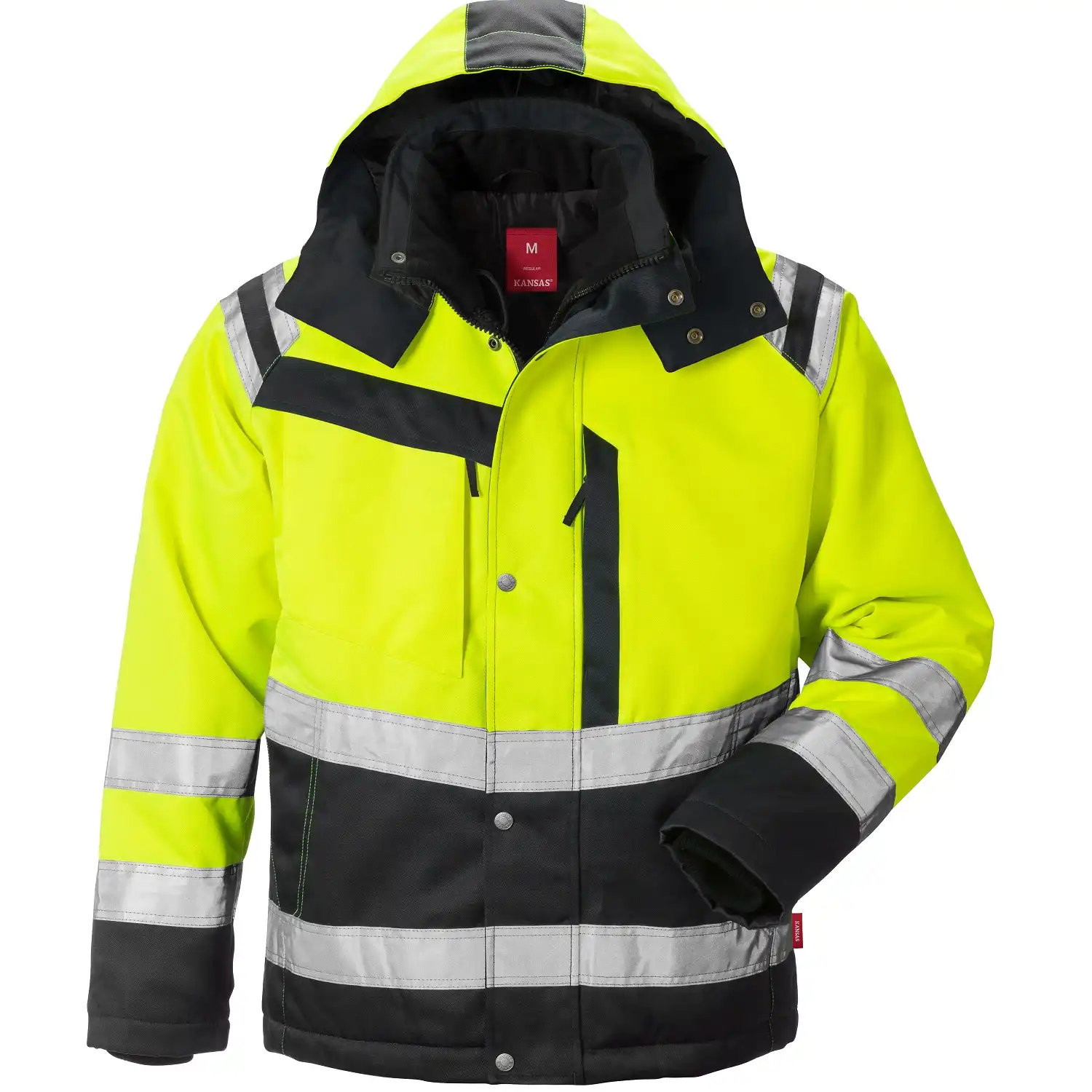 Warnschutz Winterjacke "4043 PP" in gelb/schwarz, L - Thumbnail 1