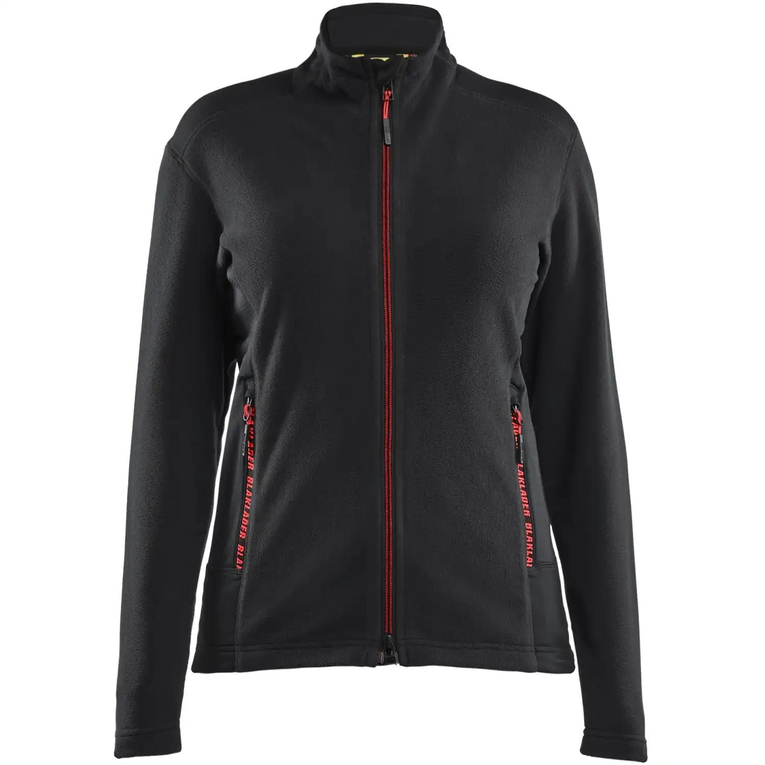 Damen Microfleecejacke "4766" Unite in schwarz/rot, 3XL - Thumbnail 1