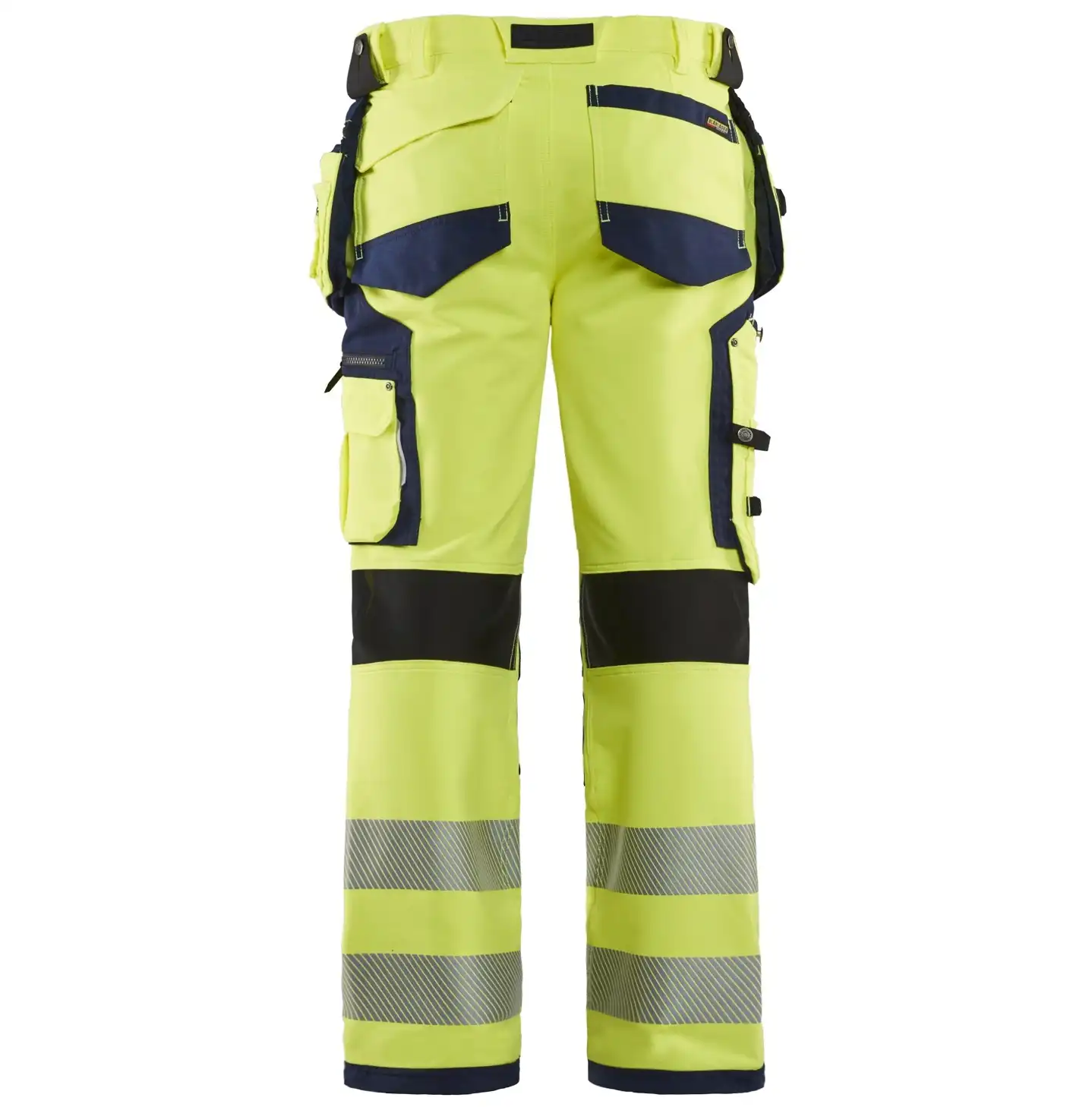 Warnschutz Stretch Handwerkerhose "1997" in gelb/marine, C146 - Thumbnail 2