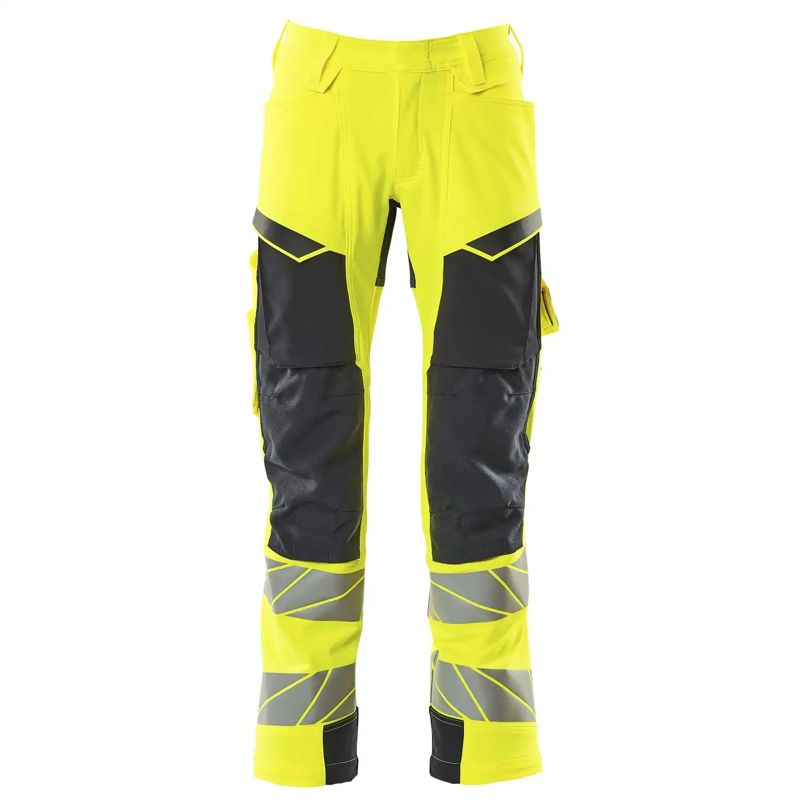 Warn Stretchbundhose Kl.2 ACCELERATE SAFE  in gelb/schwarzblau, 76C46 (EU 23) - Thumbnail 1