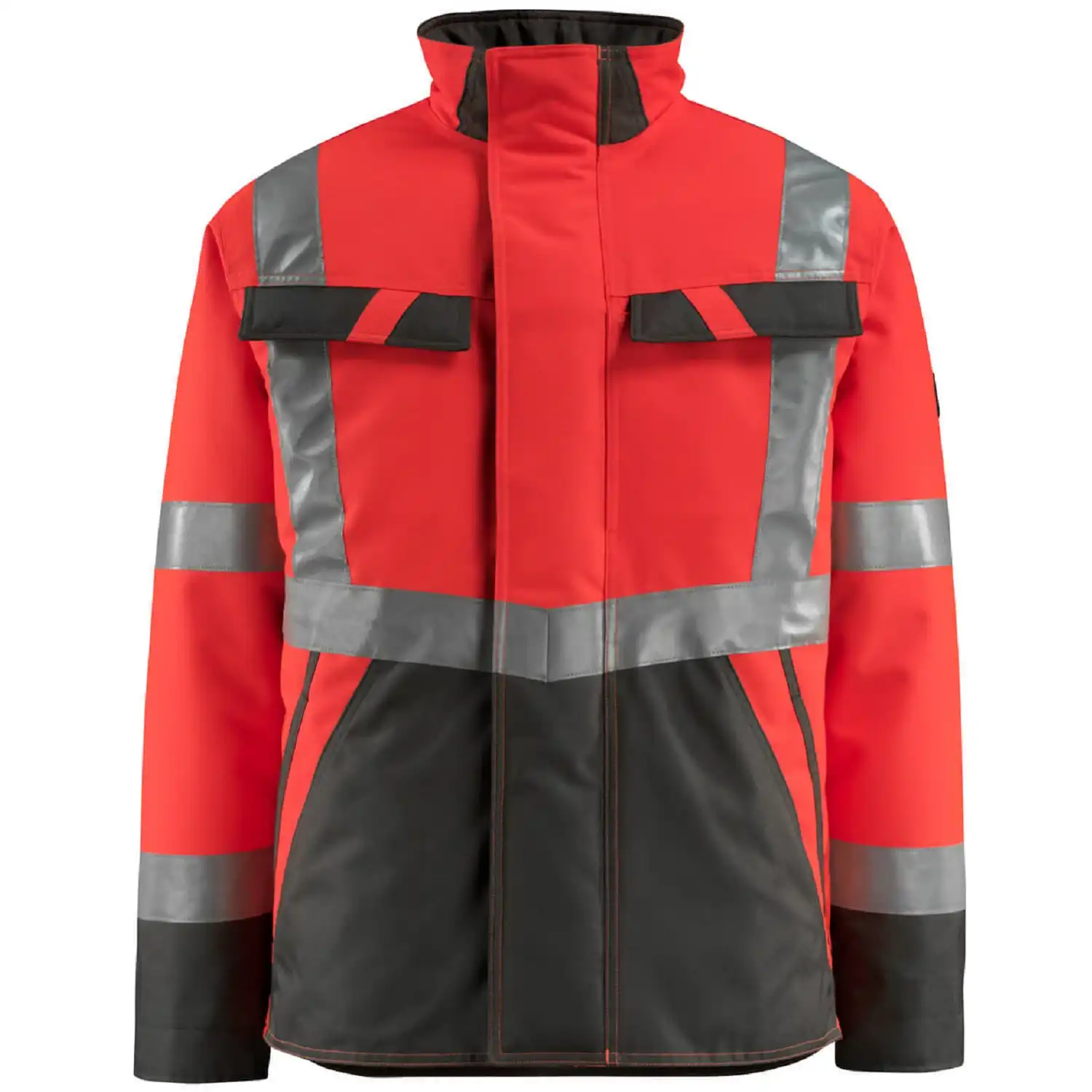 Warnschutz Pilotjacke "PENRITH" Safe Light in rot/anthrazit, XXL - Thumbnail 1