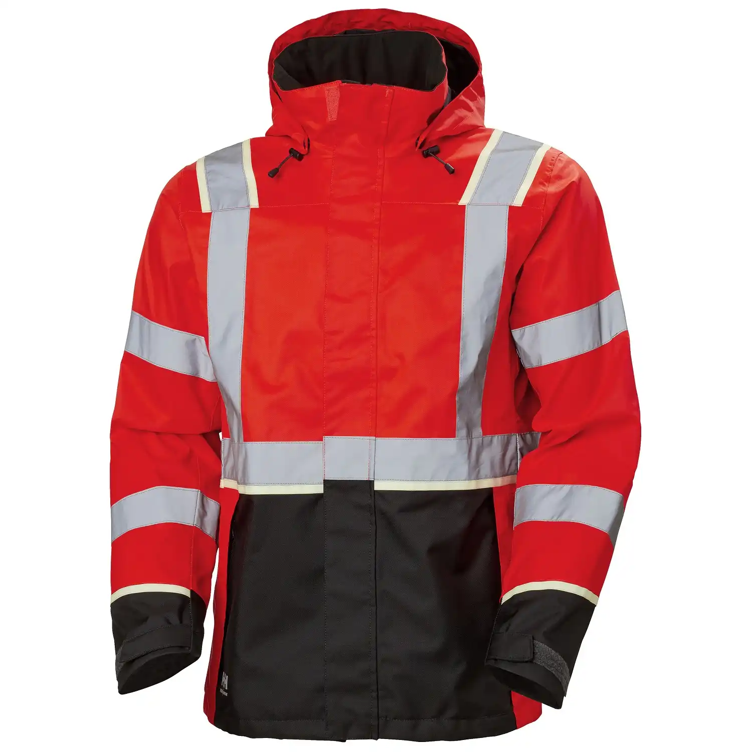 Warnschutz Regenjacke "UC-ME" in rot/schwarz, XL - Thumbnail 1