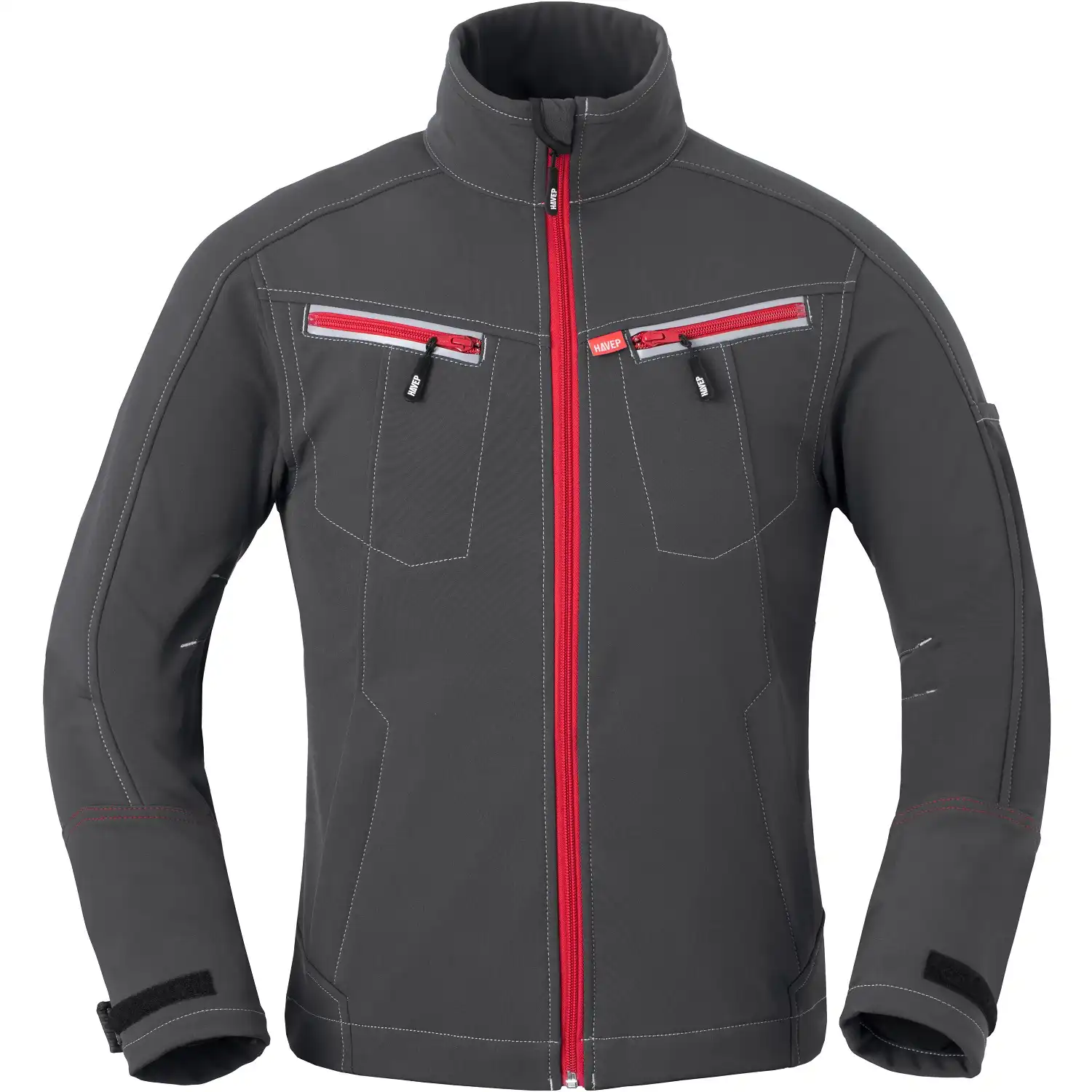 Damen Softshelljacke "40166" Attitude in dunkelgrau, L - Bild 1