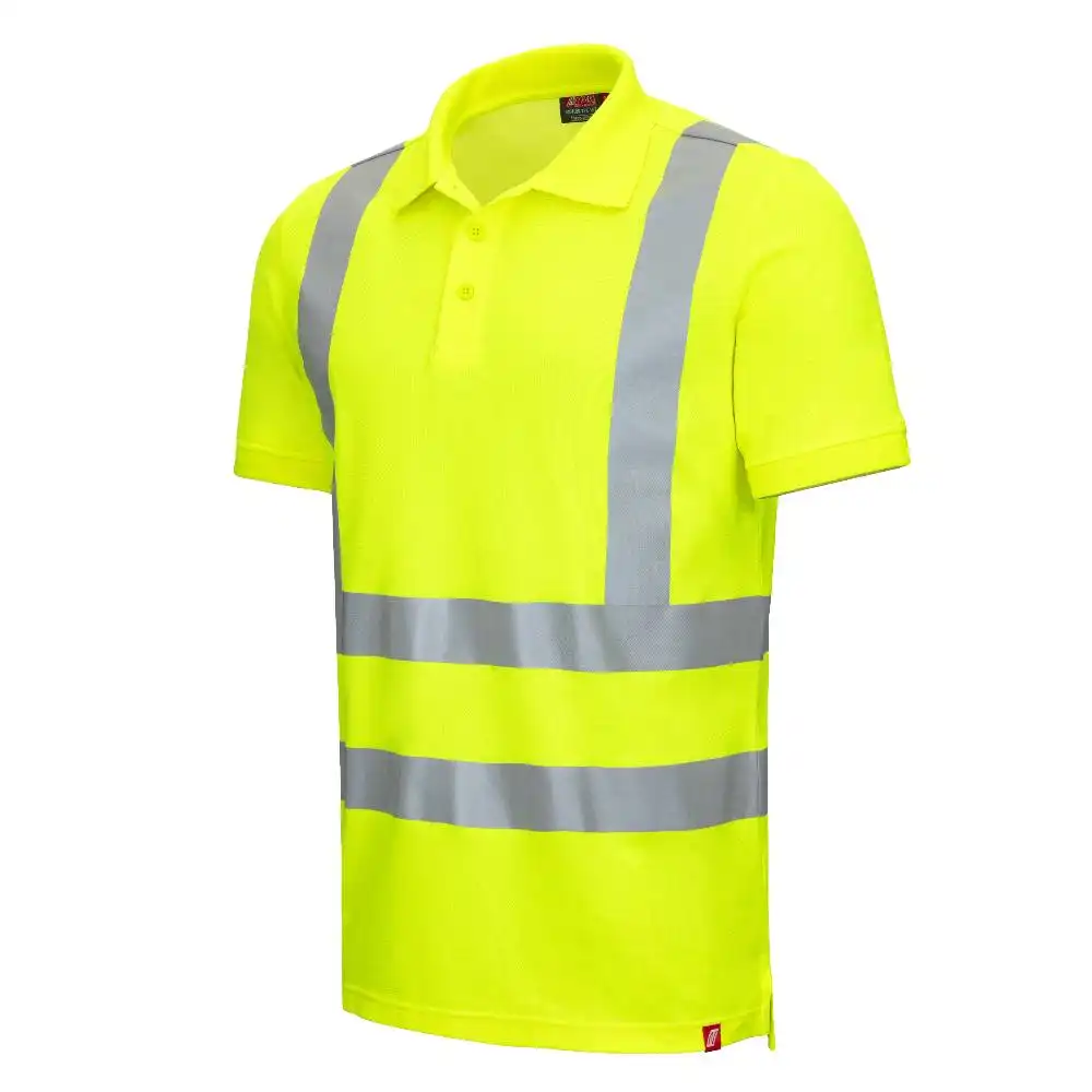 Warnschutz Polo-Shirt Kl. 2 "MOTION TEX VIZ" UV-Schutz in gelb, M - Thumbnail 1