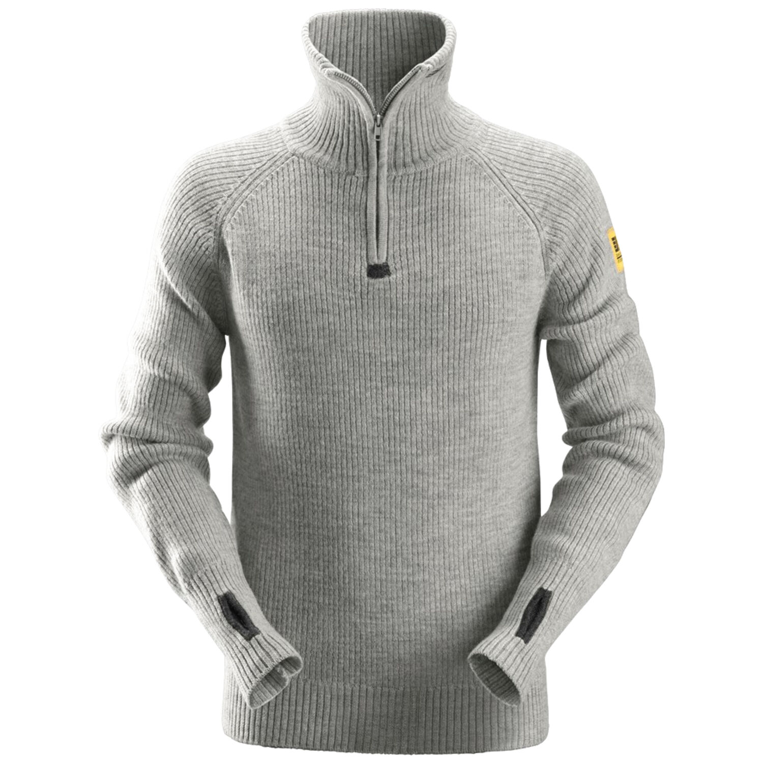 Wollpullover "2905" in grau melange, XS - Thumbnail 1