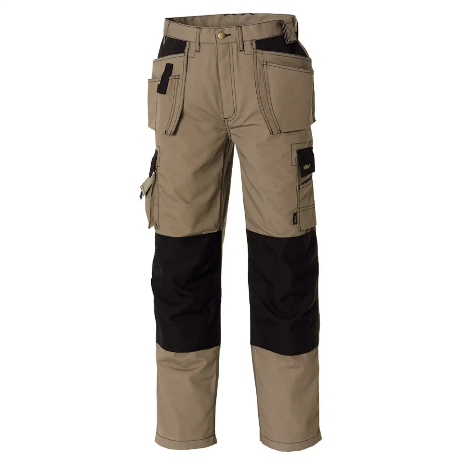 Handwerker Bundhose "PANAMA" Canvas in khaki/Schwarz, 52 - Thumbnail 1