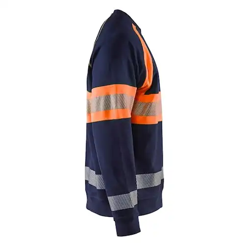 Warnschutz Pullover "3359" in marine/orange, 3XL - Thumbnail 4