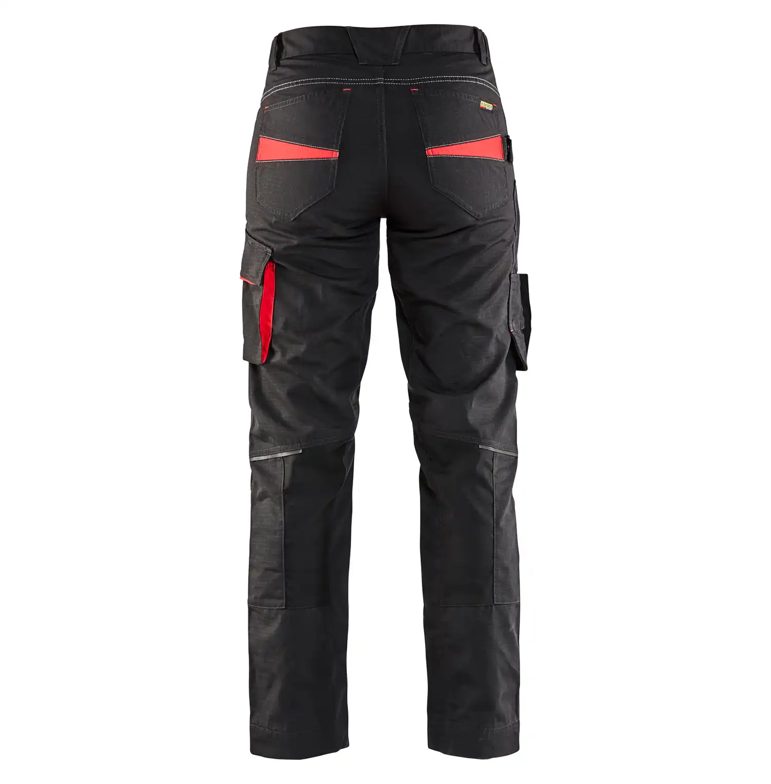 Damen Stretch Servicehose "7195" in schwarz/rot, C32 - Thumbnail 2