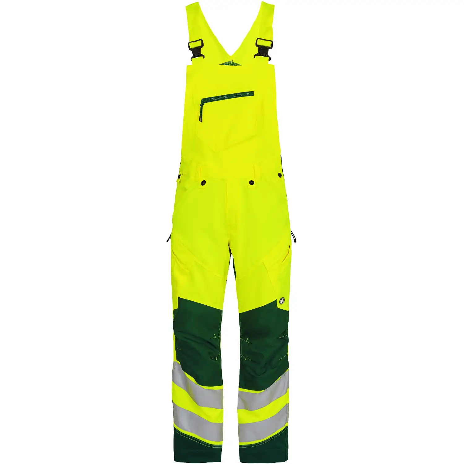 Warnschutz Stretch Latzhose "3544-314" Safety Kl. 2 in gelb/grün, 74 - Thumbnail 1