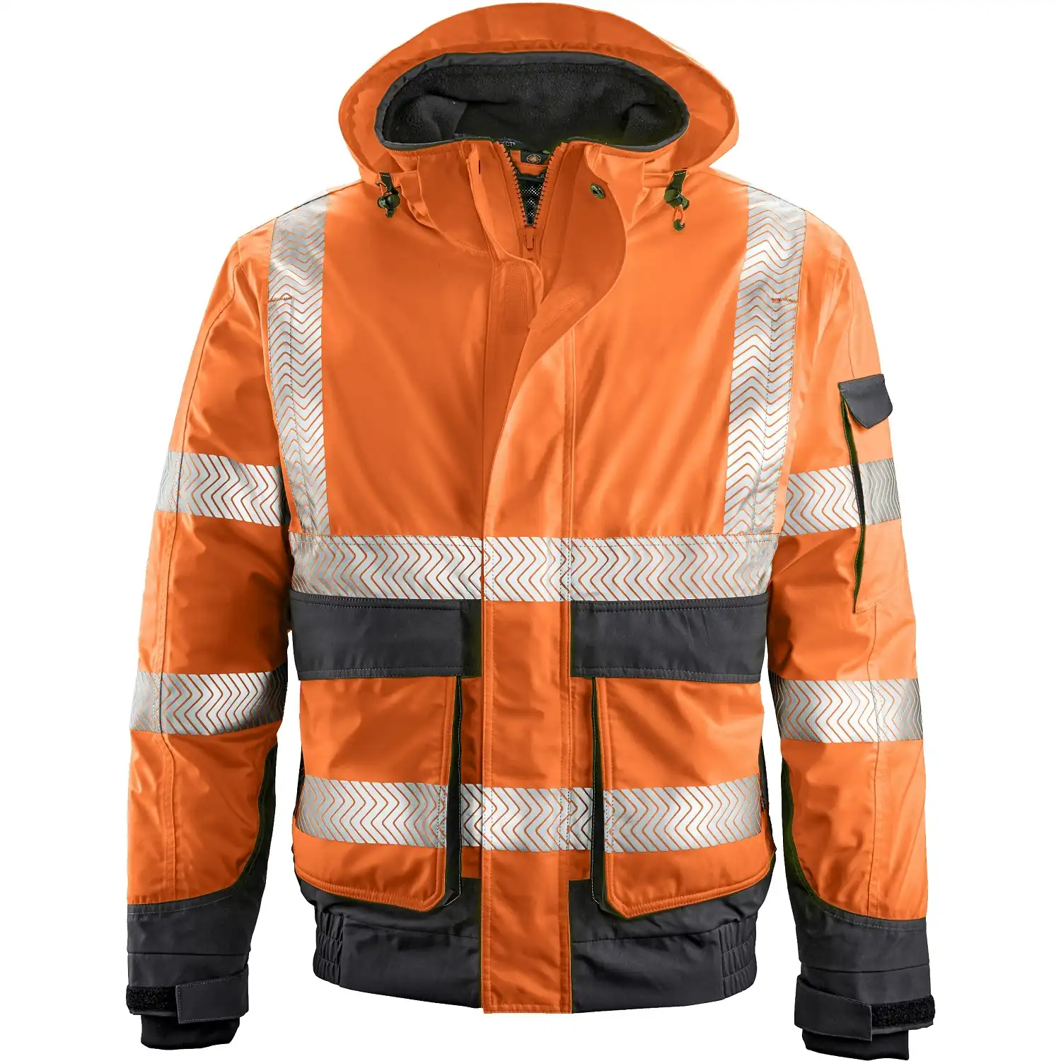 Warnschutz Pilotenjacke "NEWARK" in orange/grau, XS - Thumbnail 1
