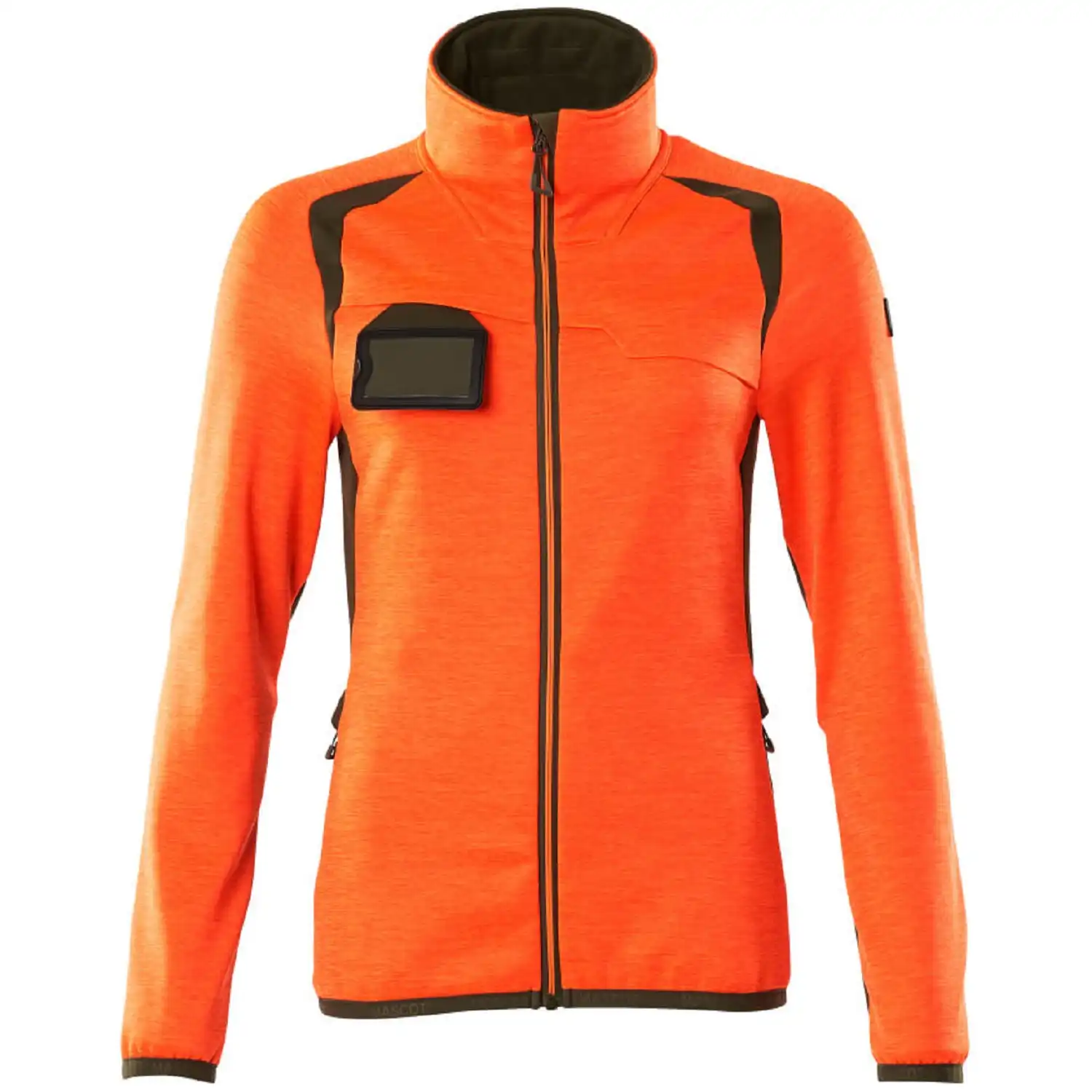 Damen Fleecejacke "ACCELERATE SAFE" in orange/moosgrün, XXL - Bild 1