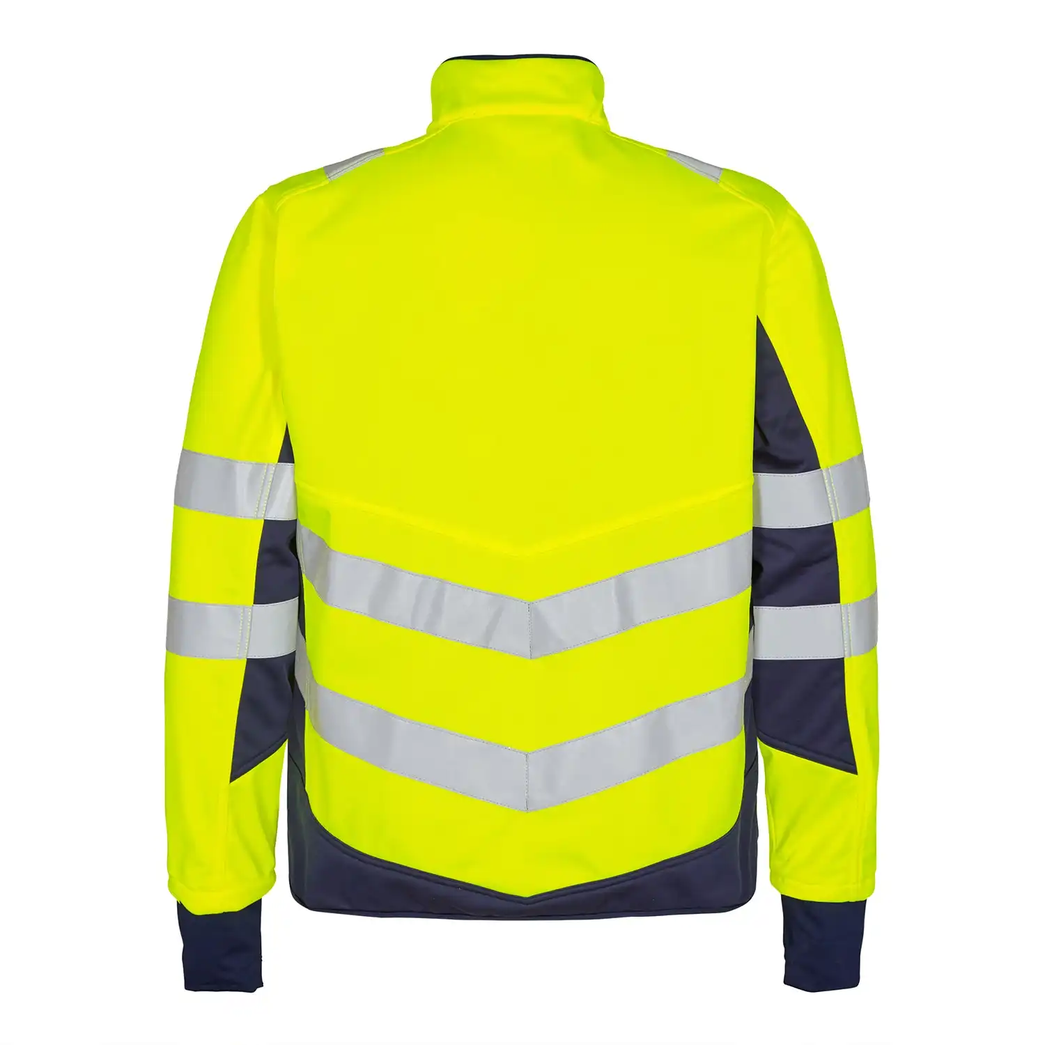Warnschutz Softshell-Jacke "1158-237" Safety Kl. 2 in gelb/marine, L - Thumbnail 2