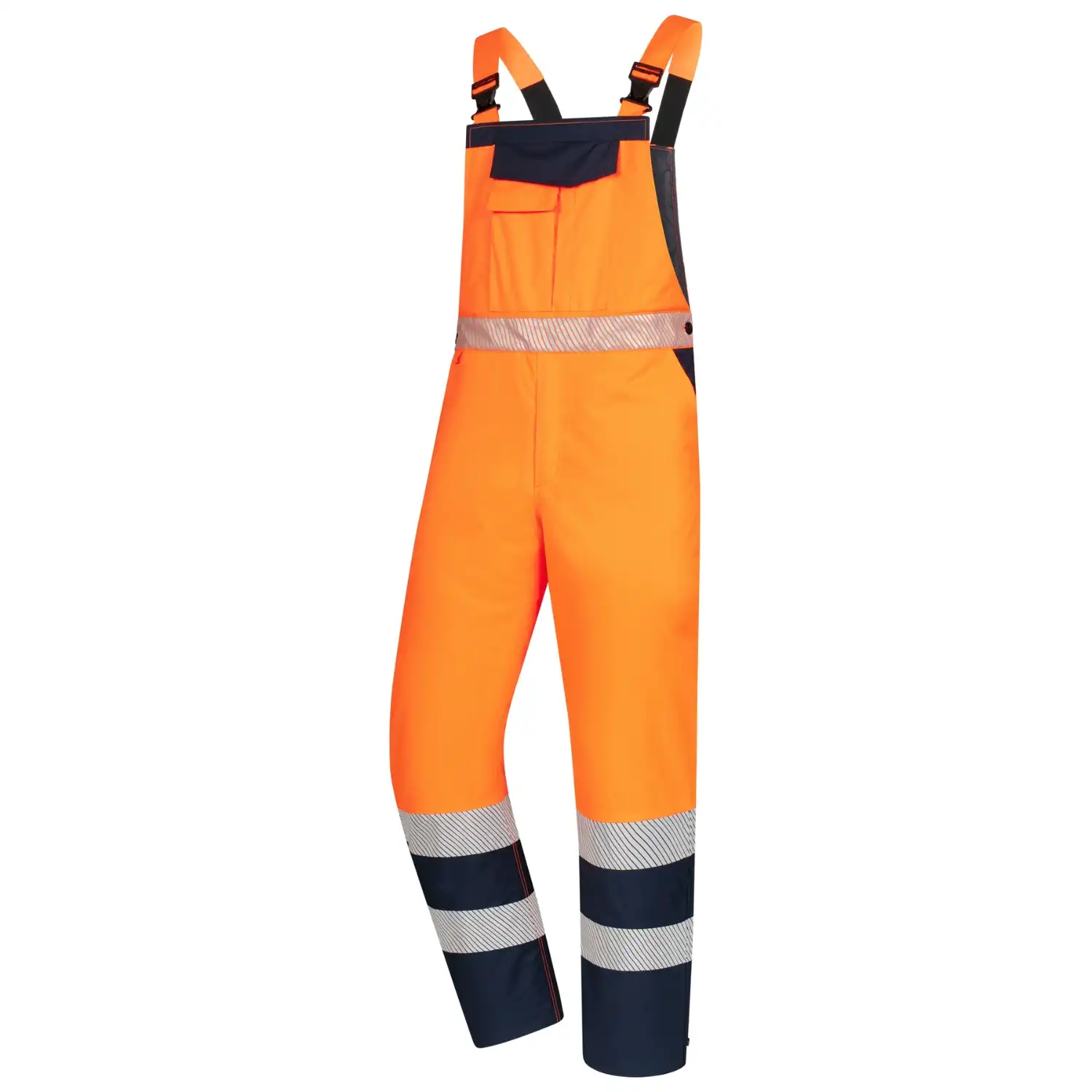 Warnschutz Winterlatzhose "7581" in orange/marine, L - Thumbnail 1