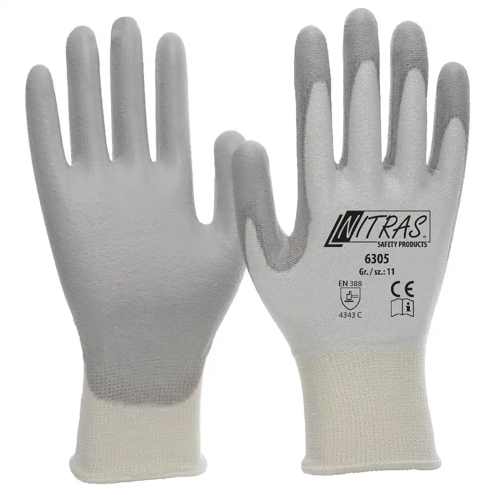 PU Schnittschutzhandschuhe &quot;6305&quot; - NITRAS&reg; in 10 (XL) - Bild 1