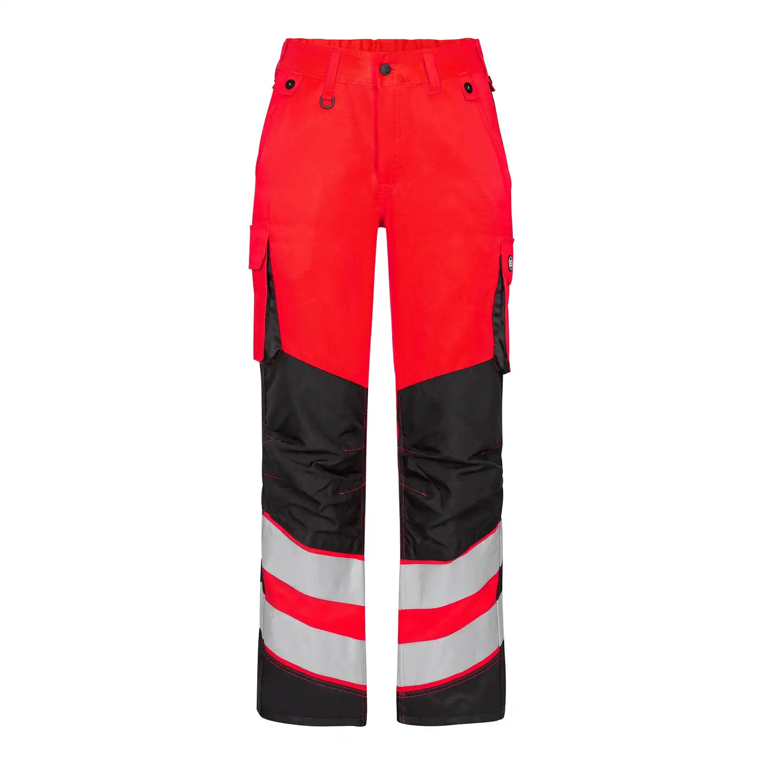 Damen Warnschutz Bundhose "2543-319" Safety Kl. 2 in rot/schwarz, 48 - Thumbnail 1