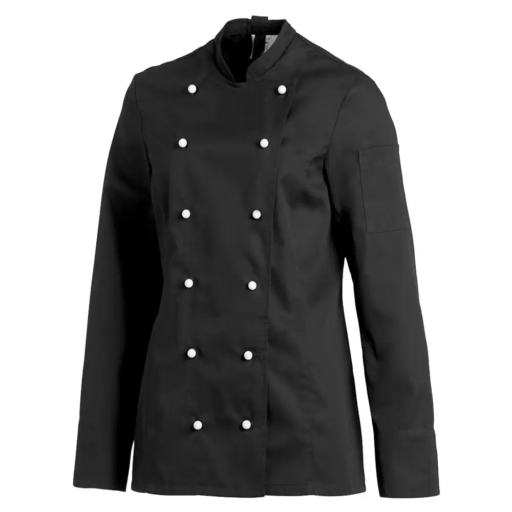 Damen-Kochjacke Langarm "08/2518" in schwarz, 36 - Bild 1