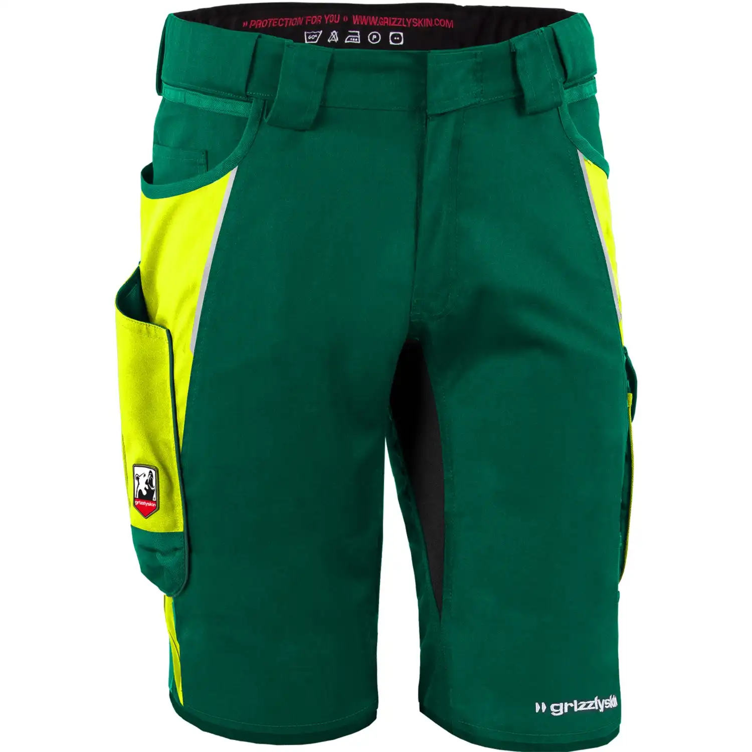 Shorts "IRON" in grün/warngelb, N52 - Thumbnail 1