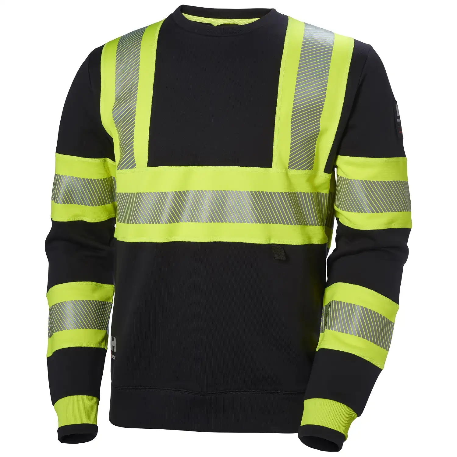 Warnschutz Sweatshirt "ICU" in gelb/schwarz, L - Thumbnail 1