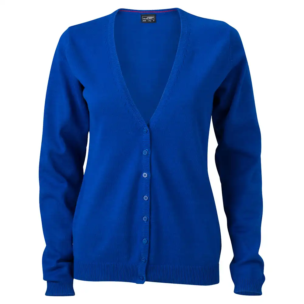 Damen V-Neck Cardigan "JN660" in royal, L - Bild 1