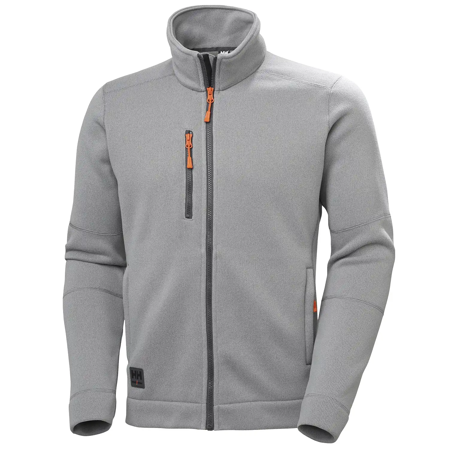 Strick-Fleecejacke "KENSINGTON" in grau, L - Thumbnail 1