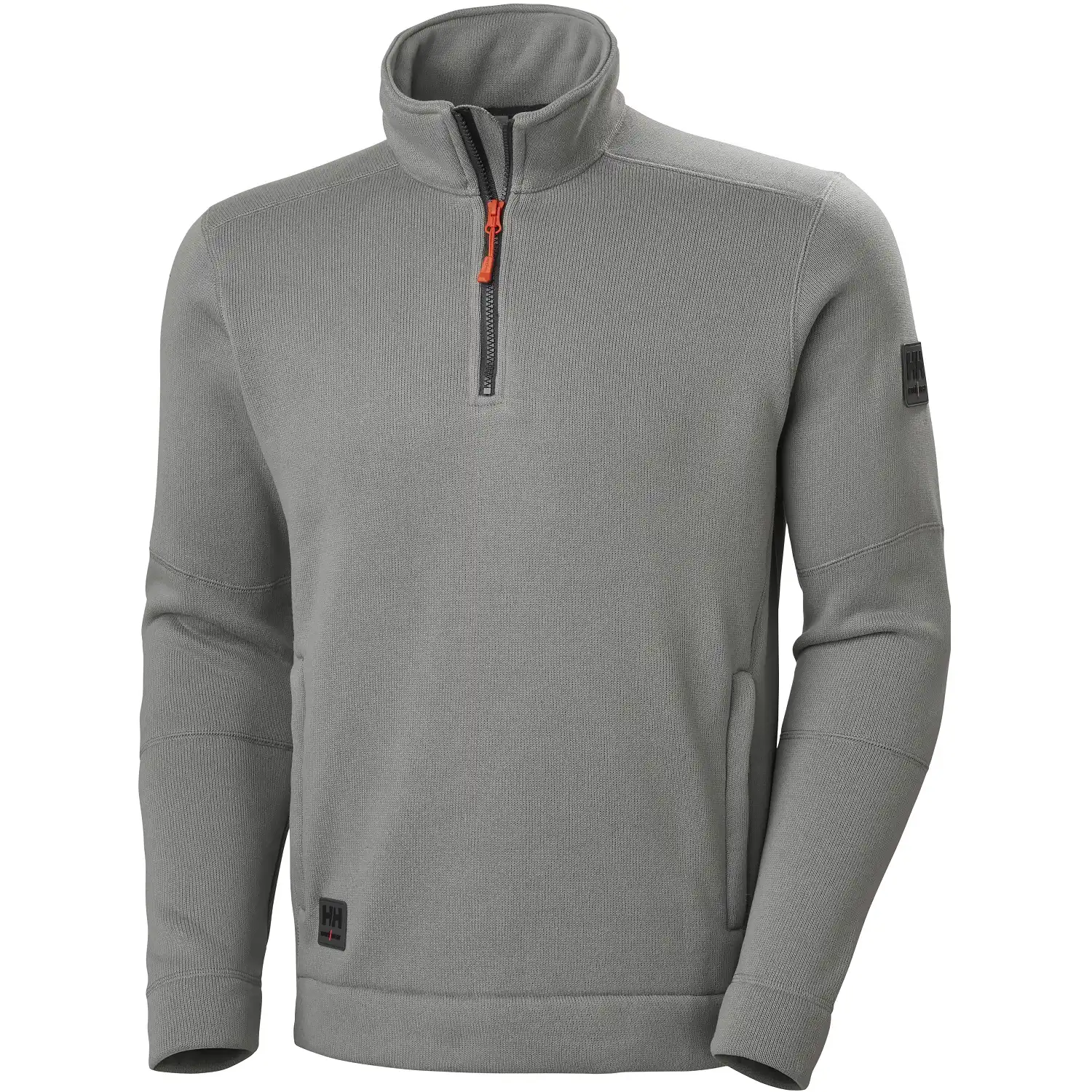 Strickfleece-Pullover "KENSINGTON" in grau-melange, L - Thumbnail 1