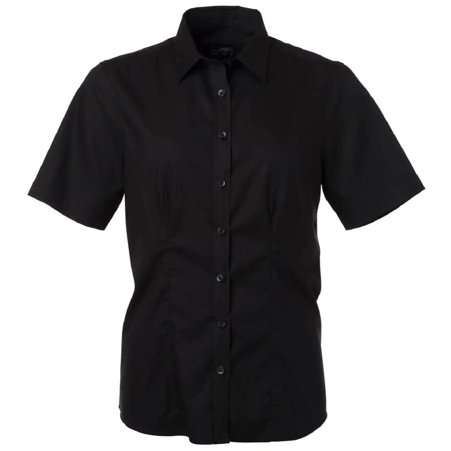 Damen Kurzarm Bluse "JN683" in black, 3XL - Thumbnail 1