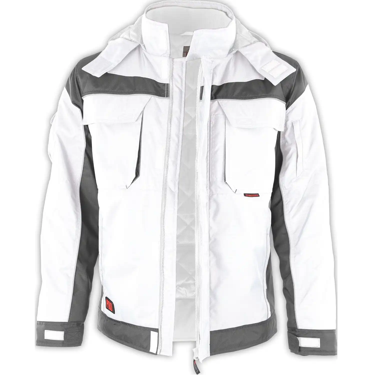 Winterjacke "PRO" in weiß/grau, S - Bild 1