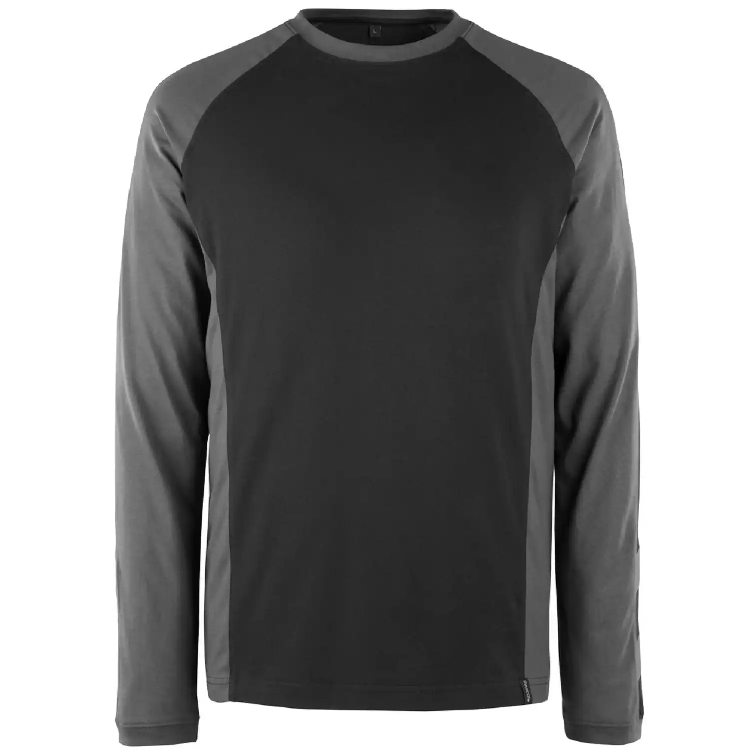 Langarmshirt "BIELEFELD" Unique in schwarz/dunkelanthrazit, L - Thumbnail 1