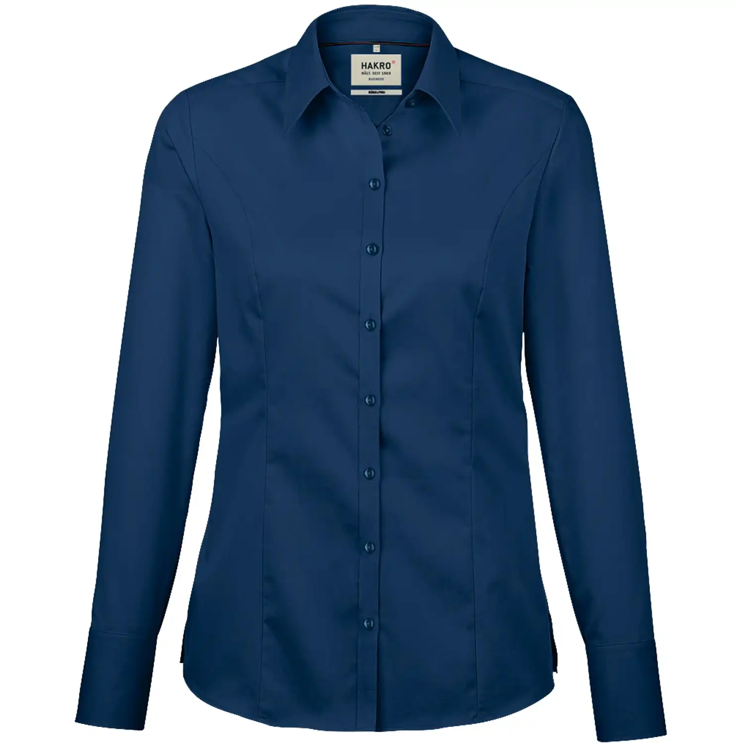 Bluse "BUSINESS" langarm 106 in marine, L - Thumbnail 1