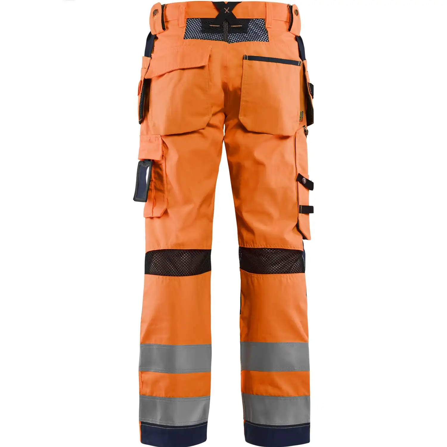 Warnschutz Handwerkerhose mit Ventilation "1565" in orange/marine, C44 - Thumbnail 2