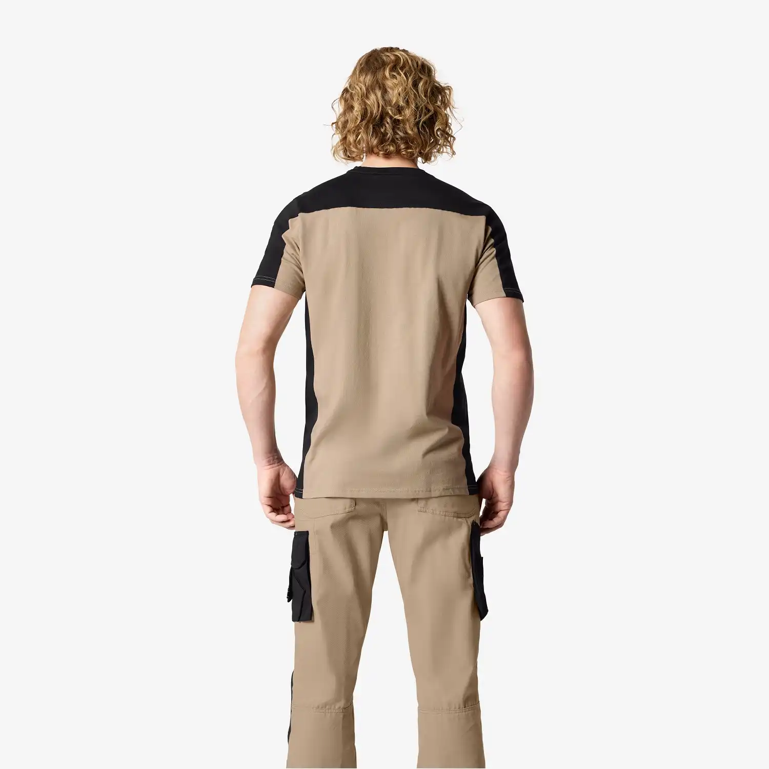 T-Shirt zweifarbig "MARC" in beige/schwarz, XXL - Thumbnail 2