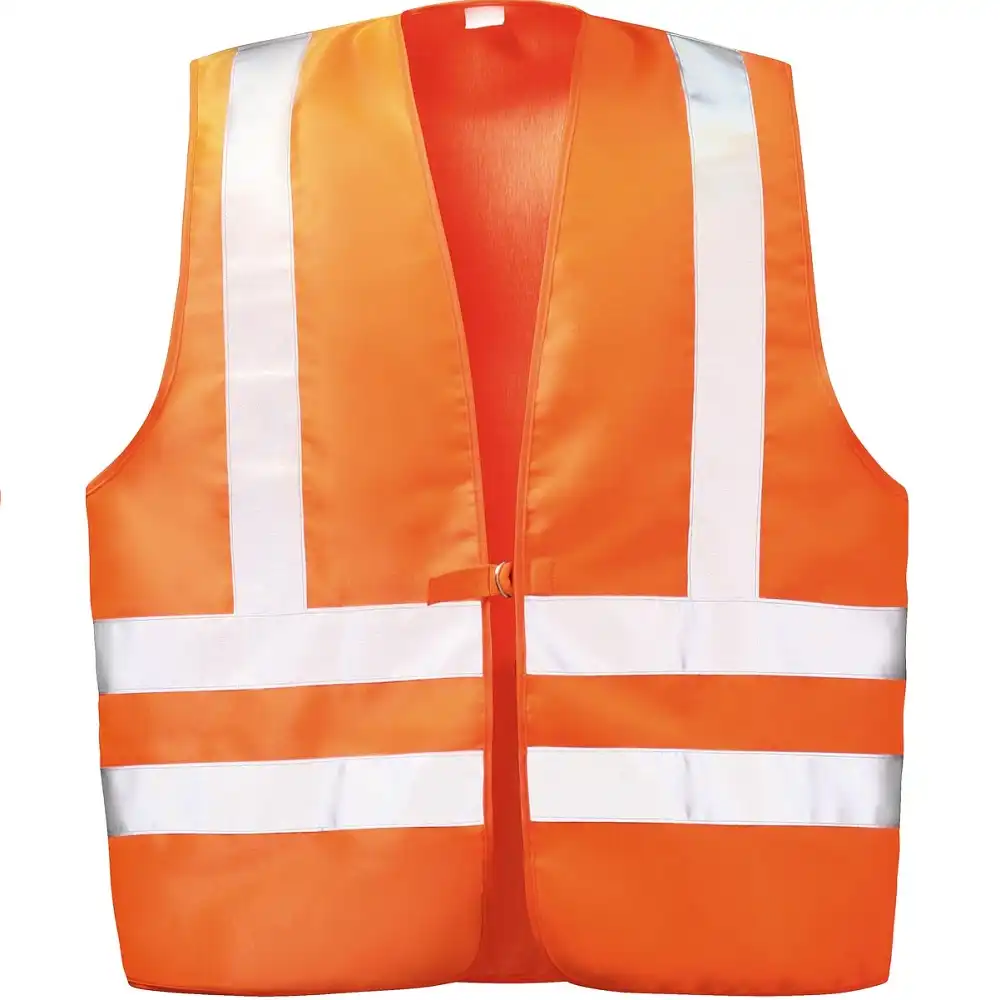 Mischgewebe-Warnweste "BASIC" Kl. 2 mit Schulterreflex in Orange, L - Thumbnail 1