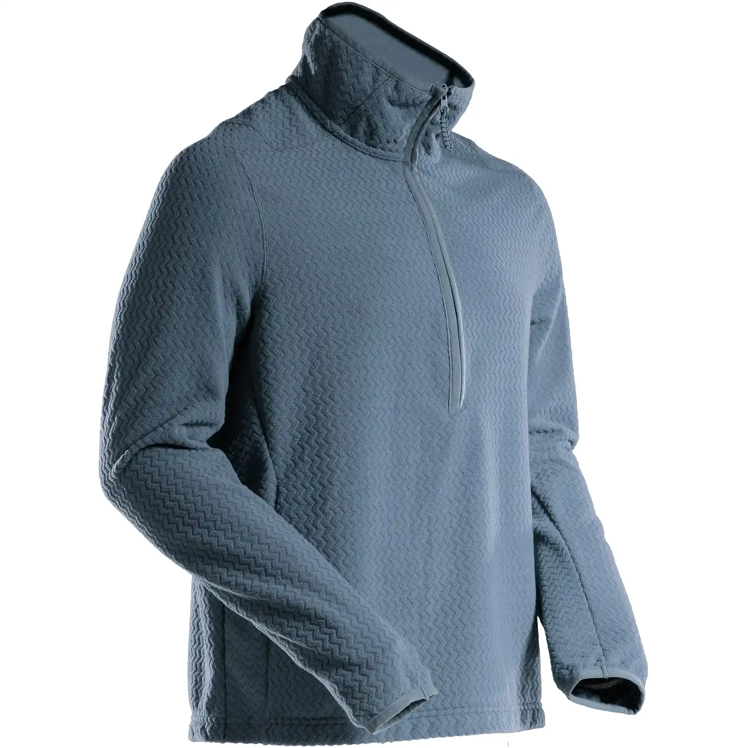 Microfleece Zip-Sweatshirt "22703-639" in steinblau, XXL - Bild 1