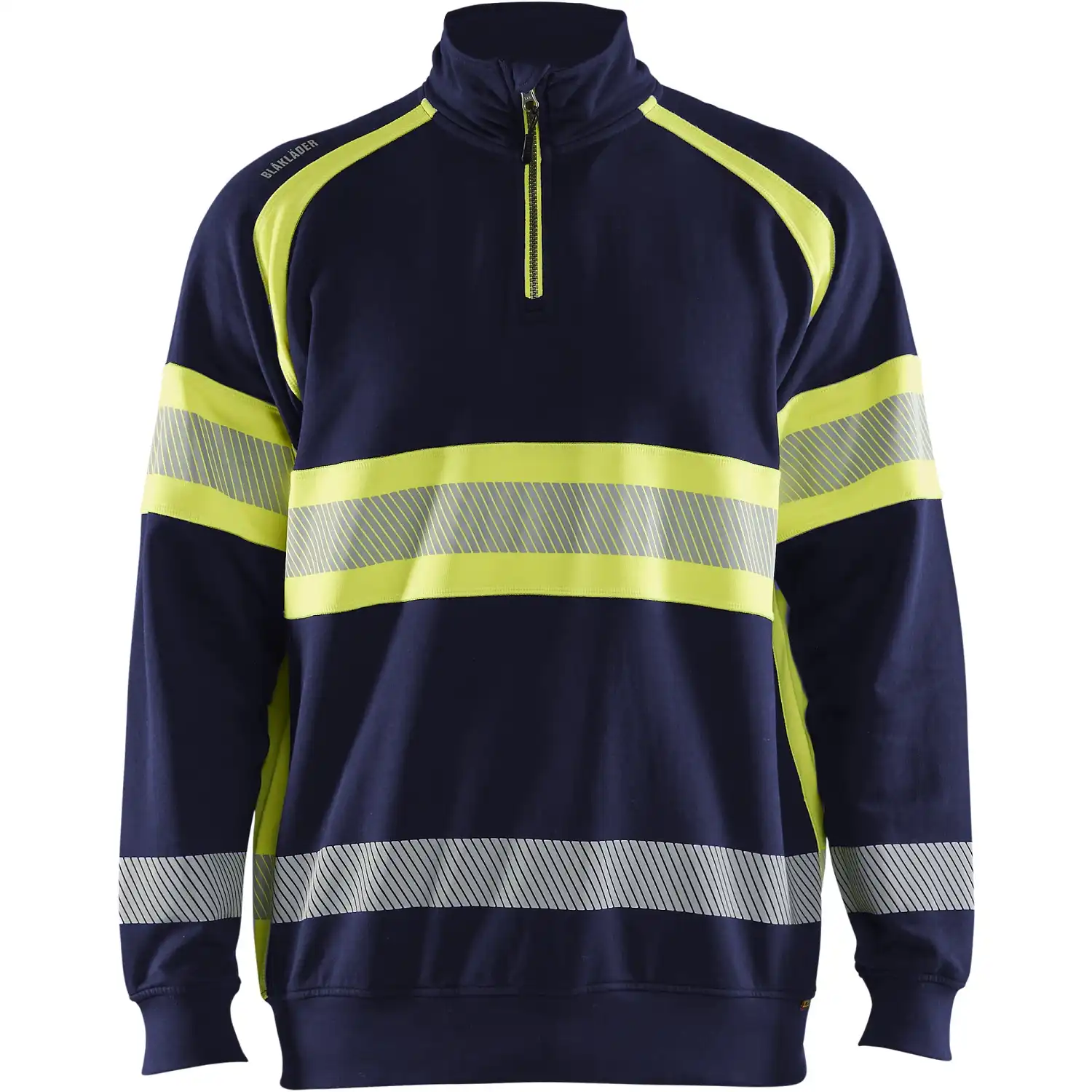 Warnschutz Zip-Sweatshirt Kl. 1 "3553" in marine/gelb, 3XL - Thumbnail 1