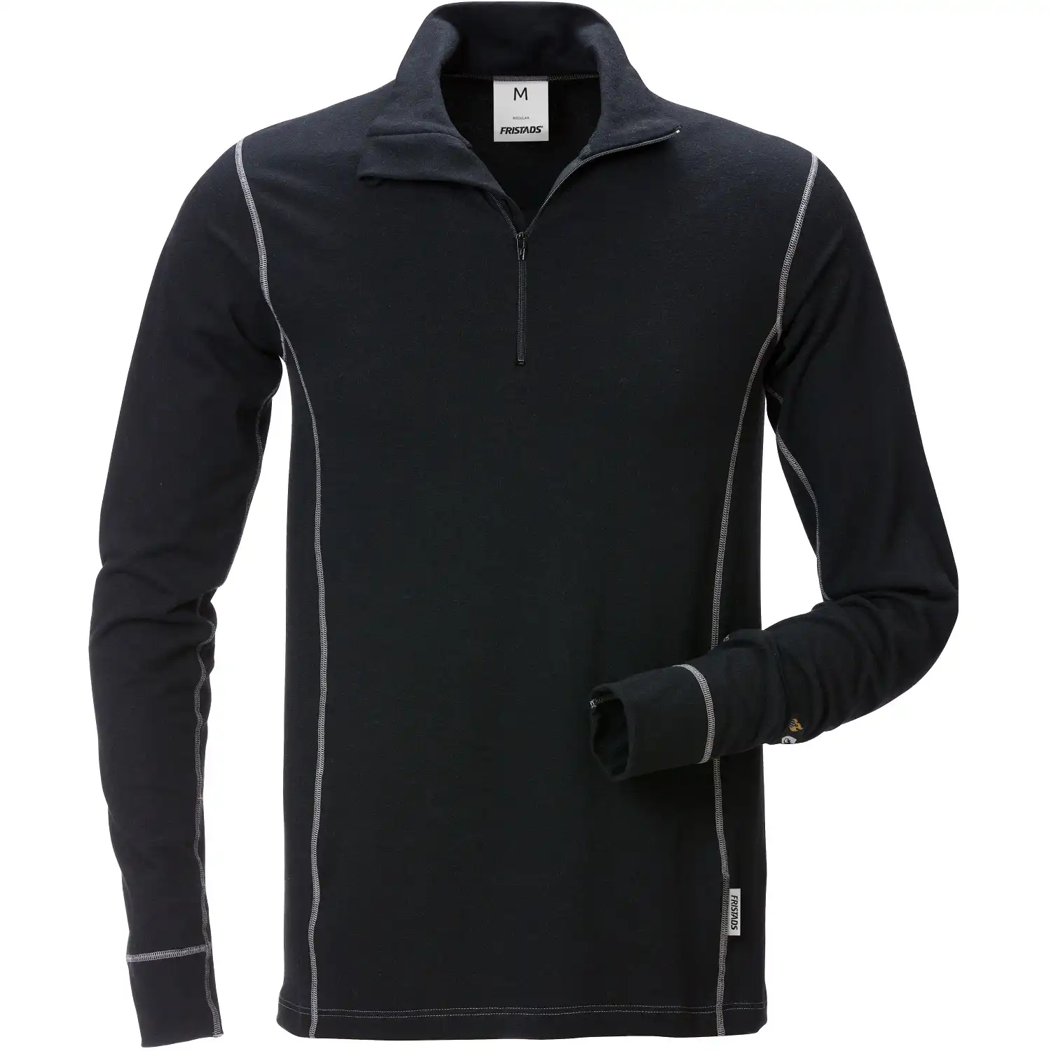 Multinorm Langarm Zip-Shirt "7029 MOF" Flamestat schwarz in XL - Thumbnail 1