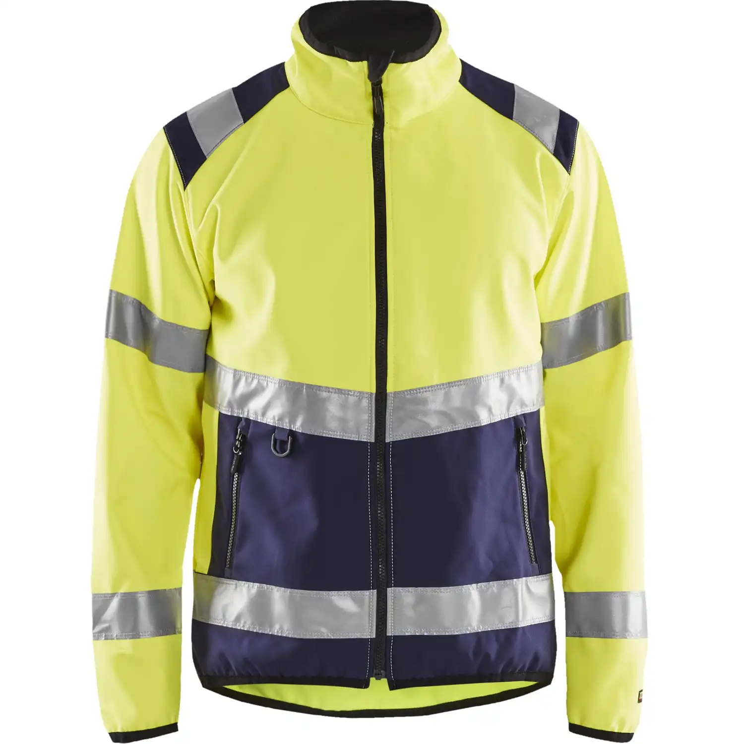 Warnschutz-Softshelljacke "4877" in gelb/marine, 4XL - Thumbnail 1