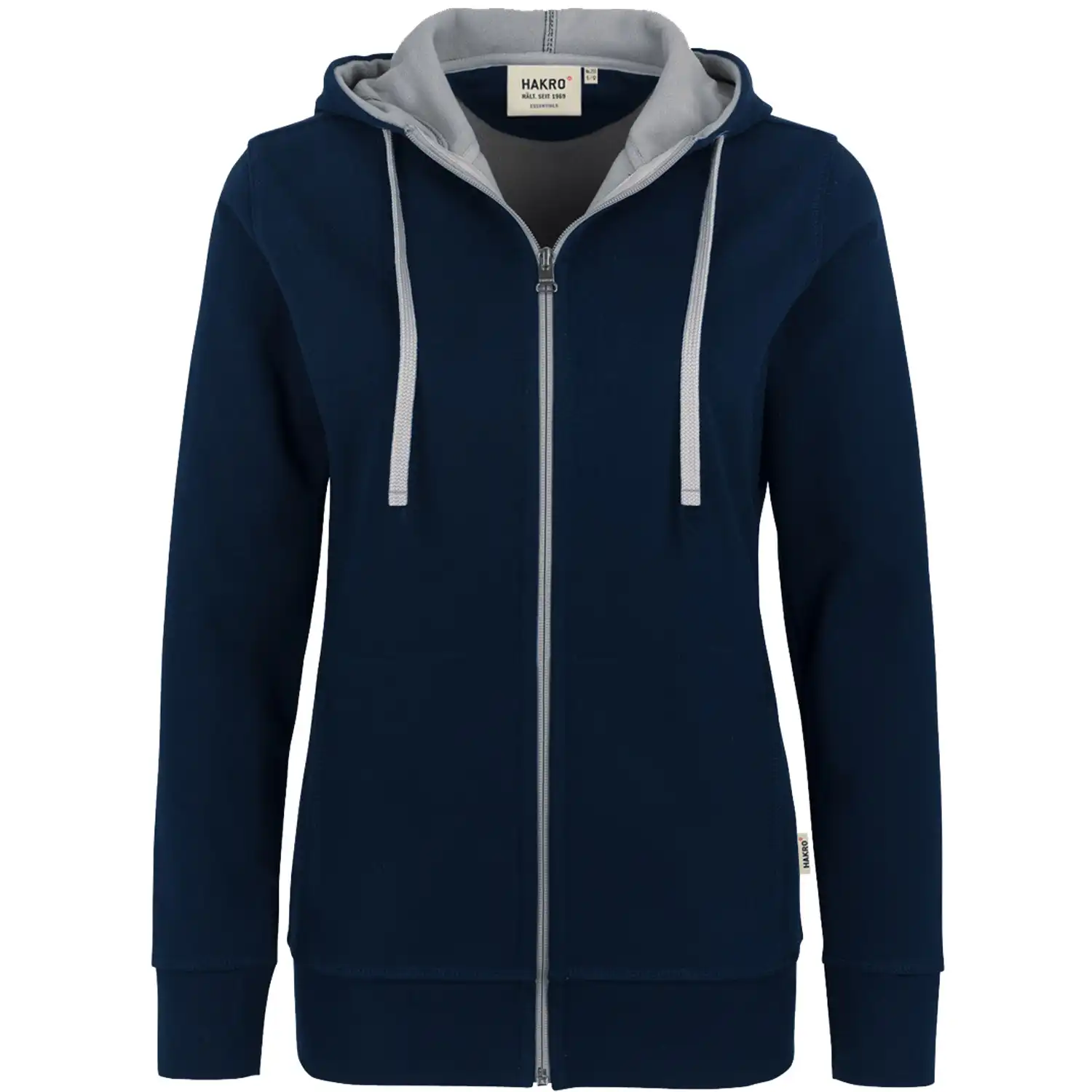 Damen-Kapuzen-Jacke Bonded 255 in tinte, L - Thumbnail 1