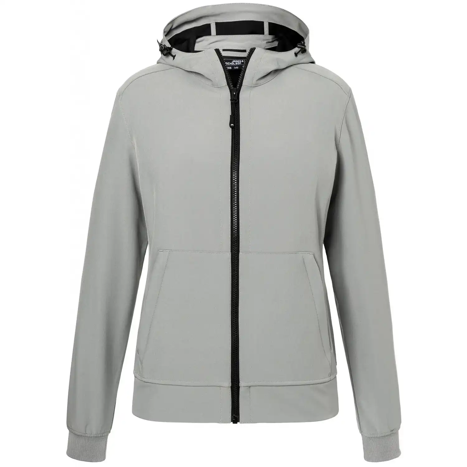 Damen Softshell Kapuzenjacke "JN1145" in light-grey/black, XS - Bild 1