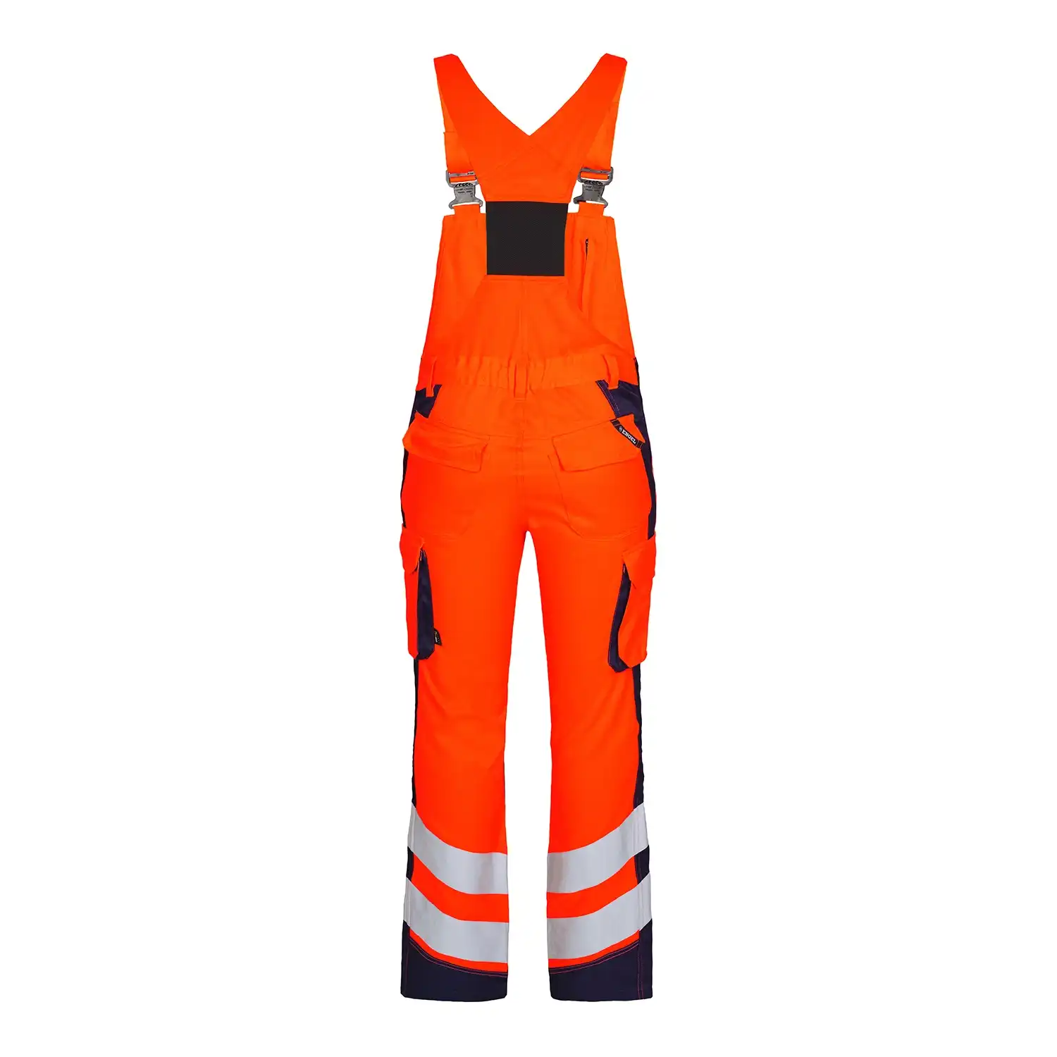 Damen Warnschutz Latzhose "3543-319" Safety Kl. 2 in orange/marine, 48 - Thumbnail 2