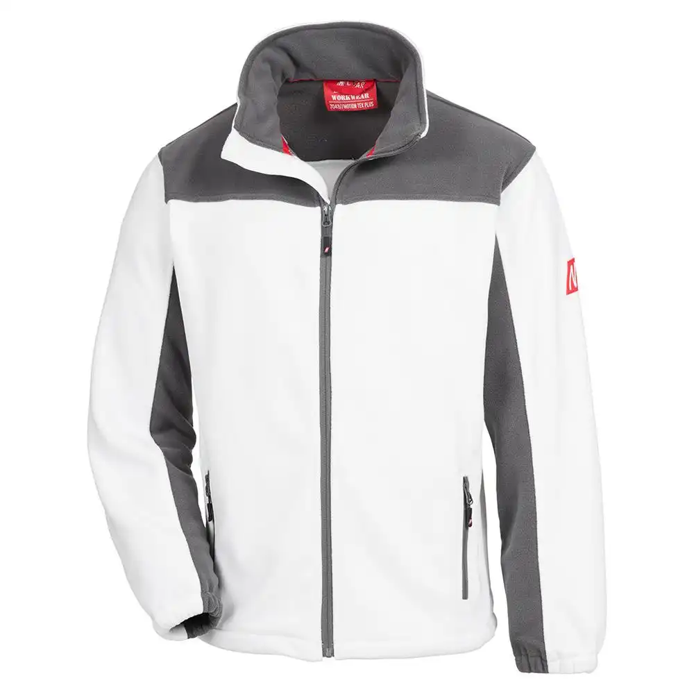 Fleecejacke "MOTION TEX PLUS" in weiß/grau, L - Bild 1