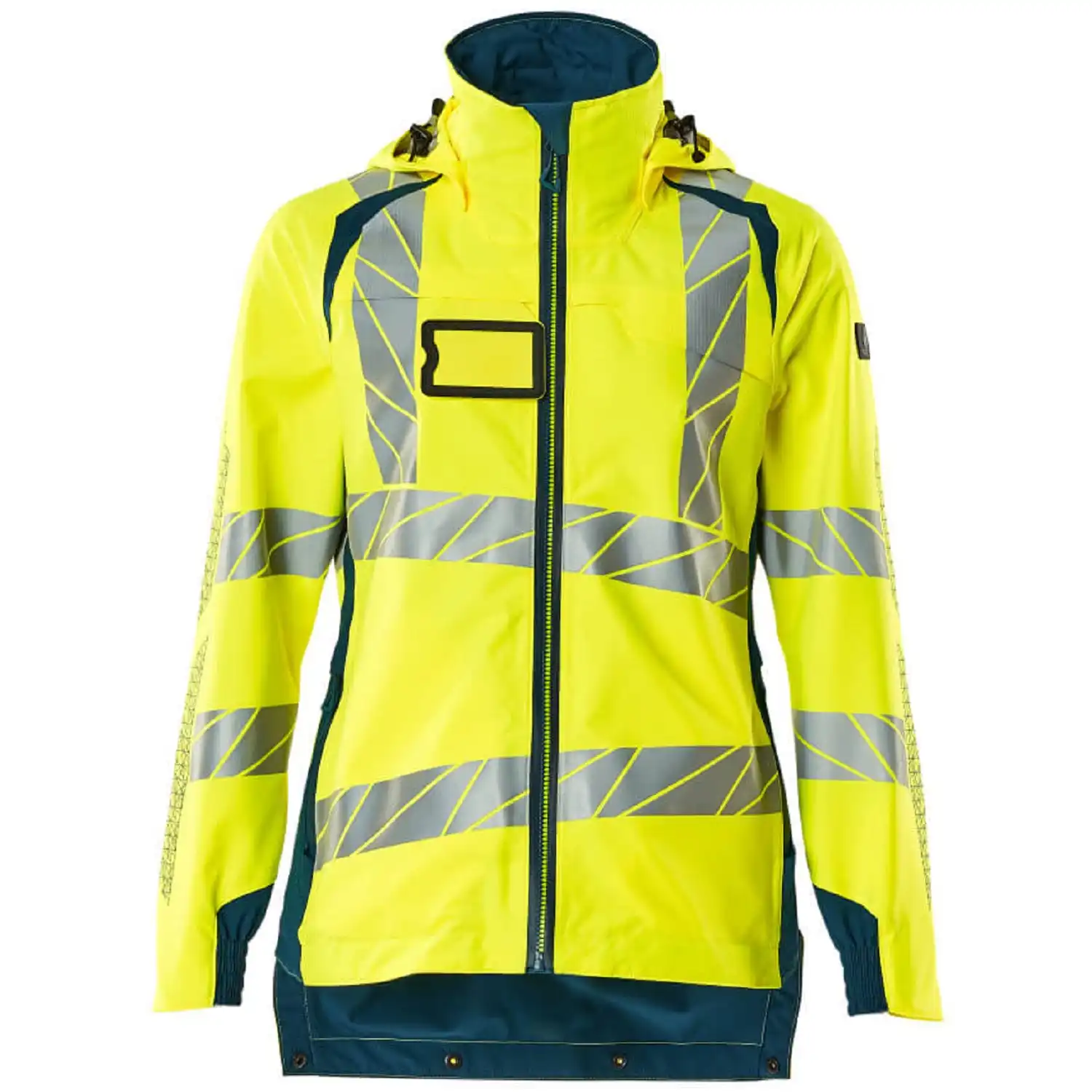 Damen Warnschutz Regenjacke "ACCELERATE SAFE" in gelb/dunkelpetroleum, M - Bild 1