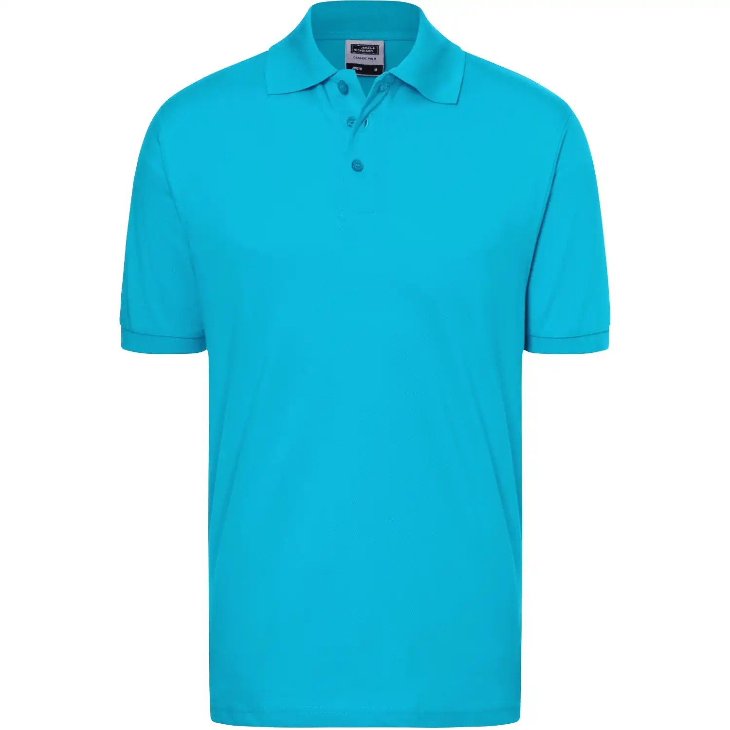 Polo-Shirt Classic "JN070" in turquoise, XL - Bild 1
