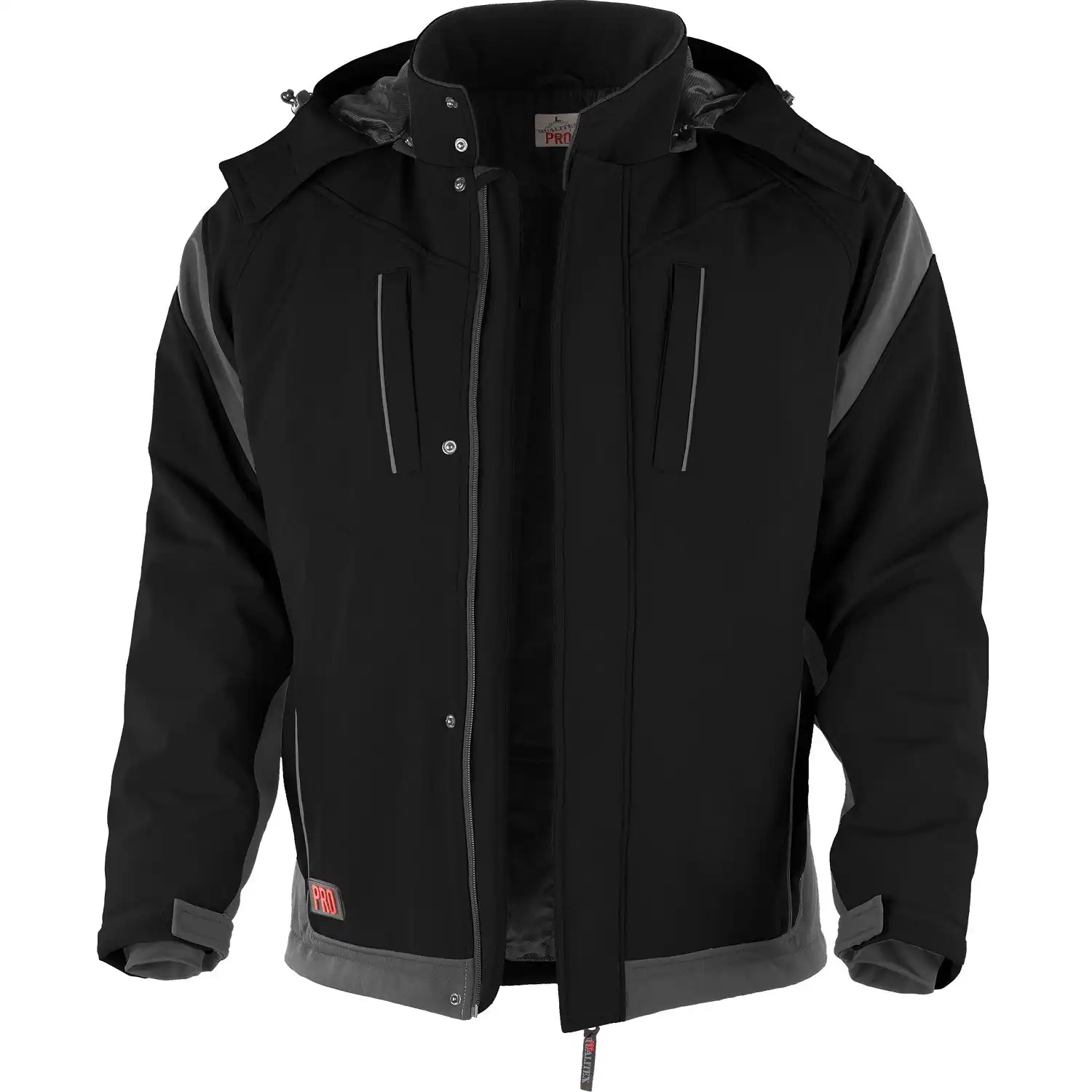Winter Softshelljacke "PRO" in schwarz/grau, XXL - Thumbnail 1