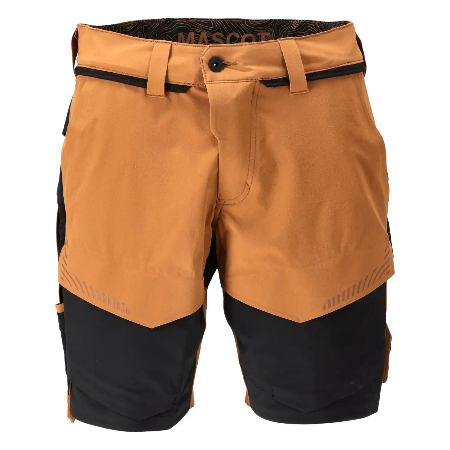 Stretch-Shorts "22149-605" Customized in nussbraun/schwarz, 29C48 - Thumbnail 1