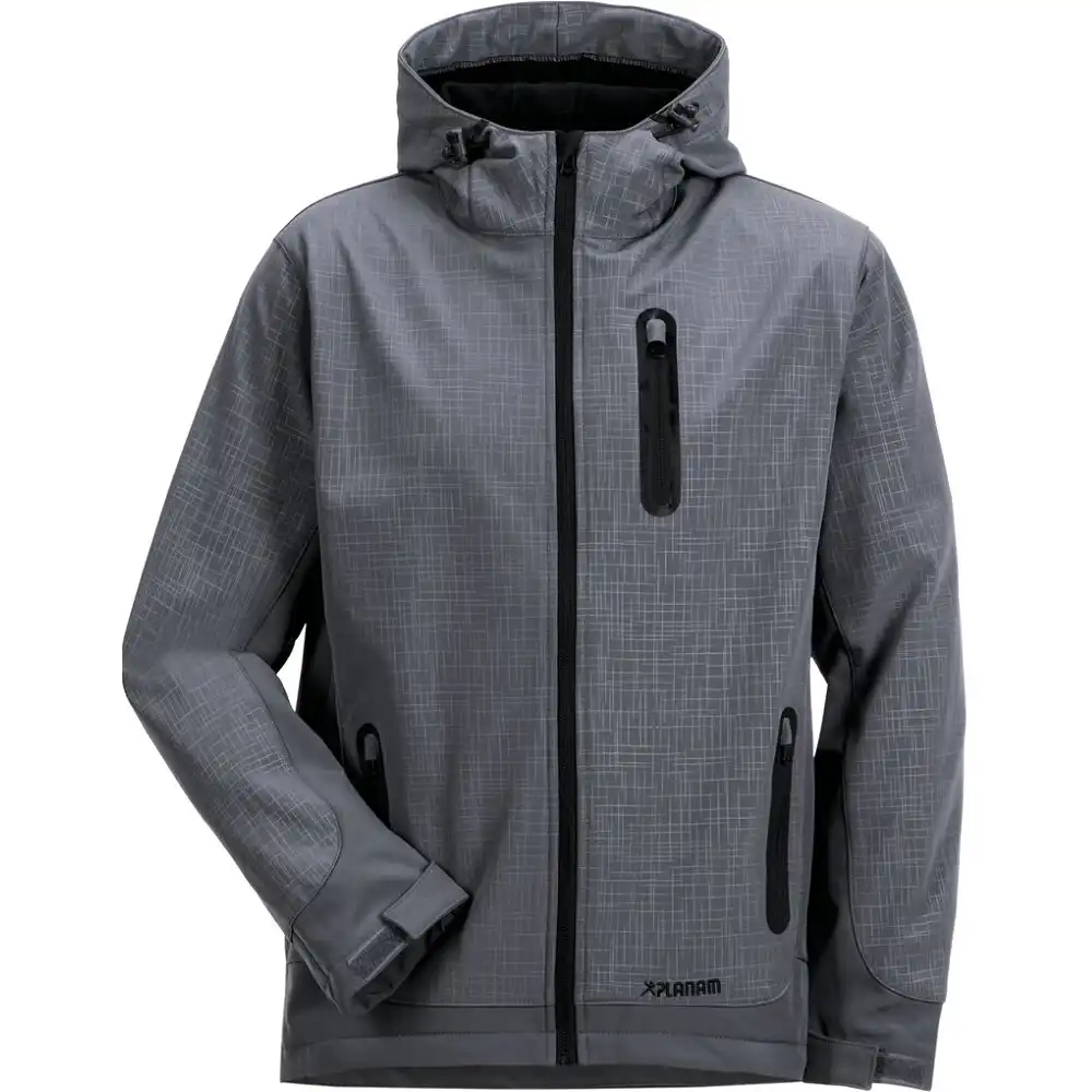 Winter Softshelljacke "CUBE" in hellgrau, L - Thumbnail 1